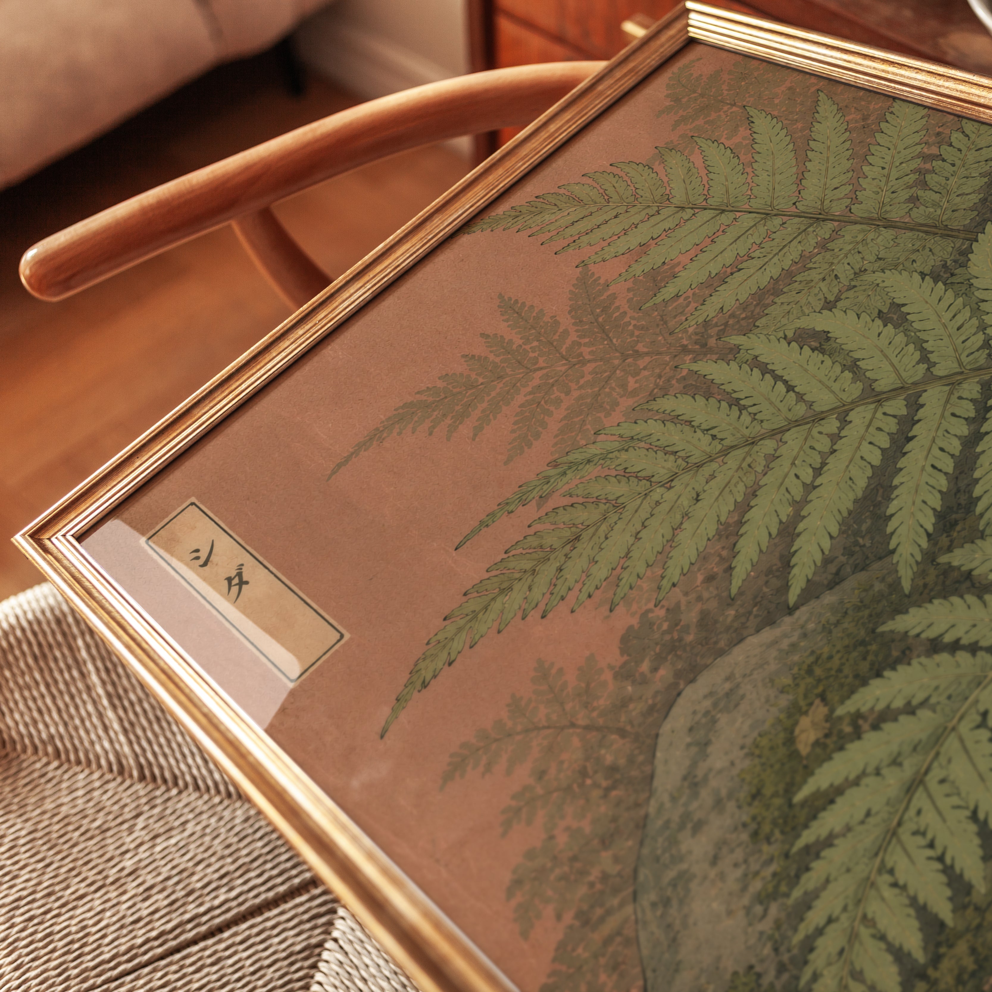 Japanese Fern Print — Vintage Botanical Illustration - detail