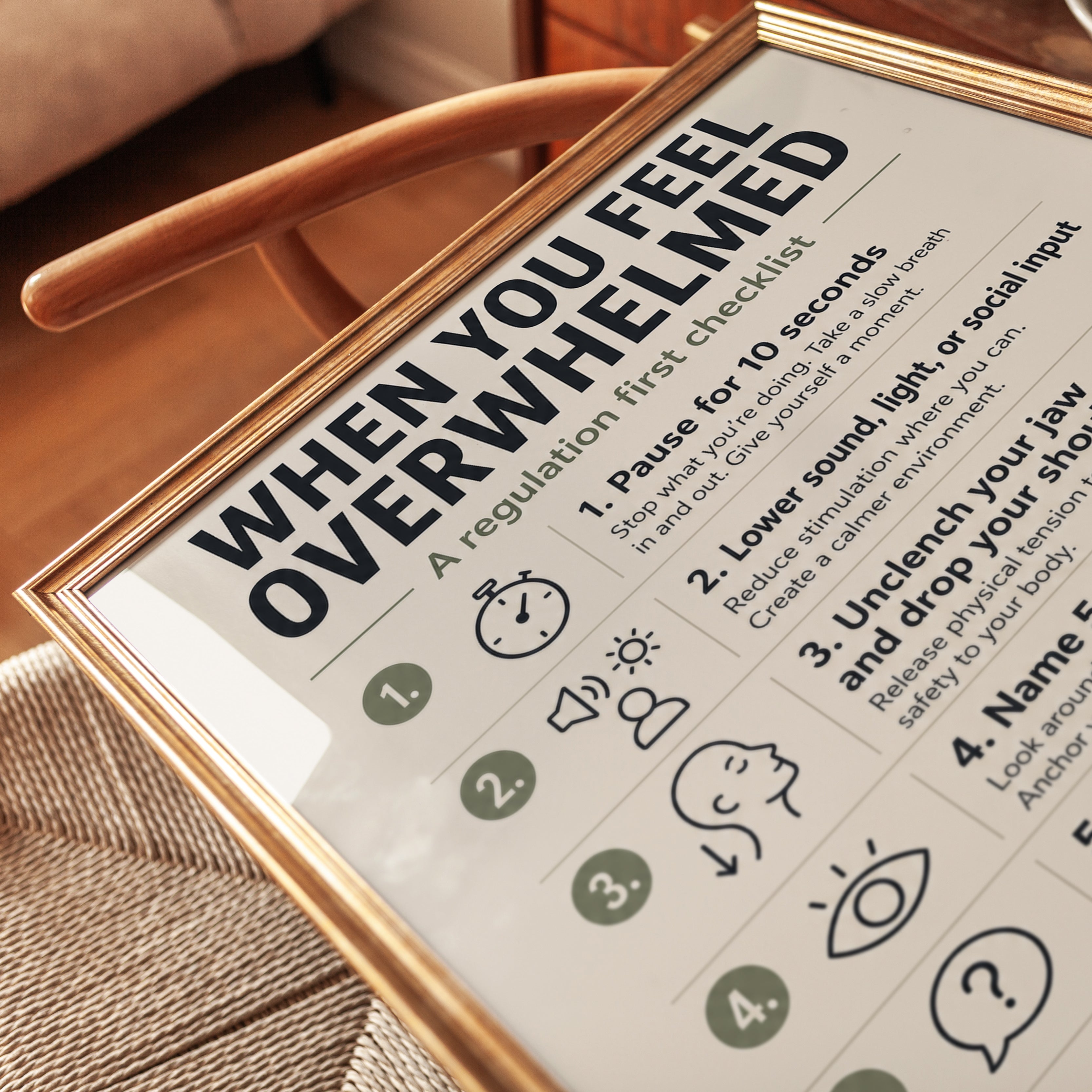 Self-Care Poster: Mental Health Regulation - detail