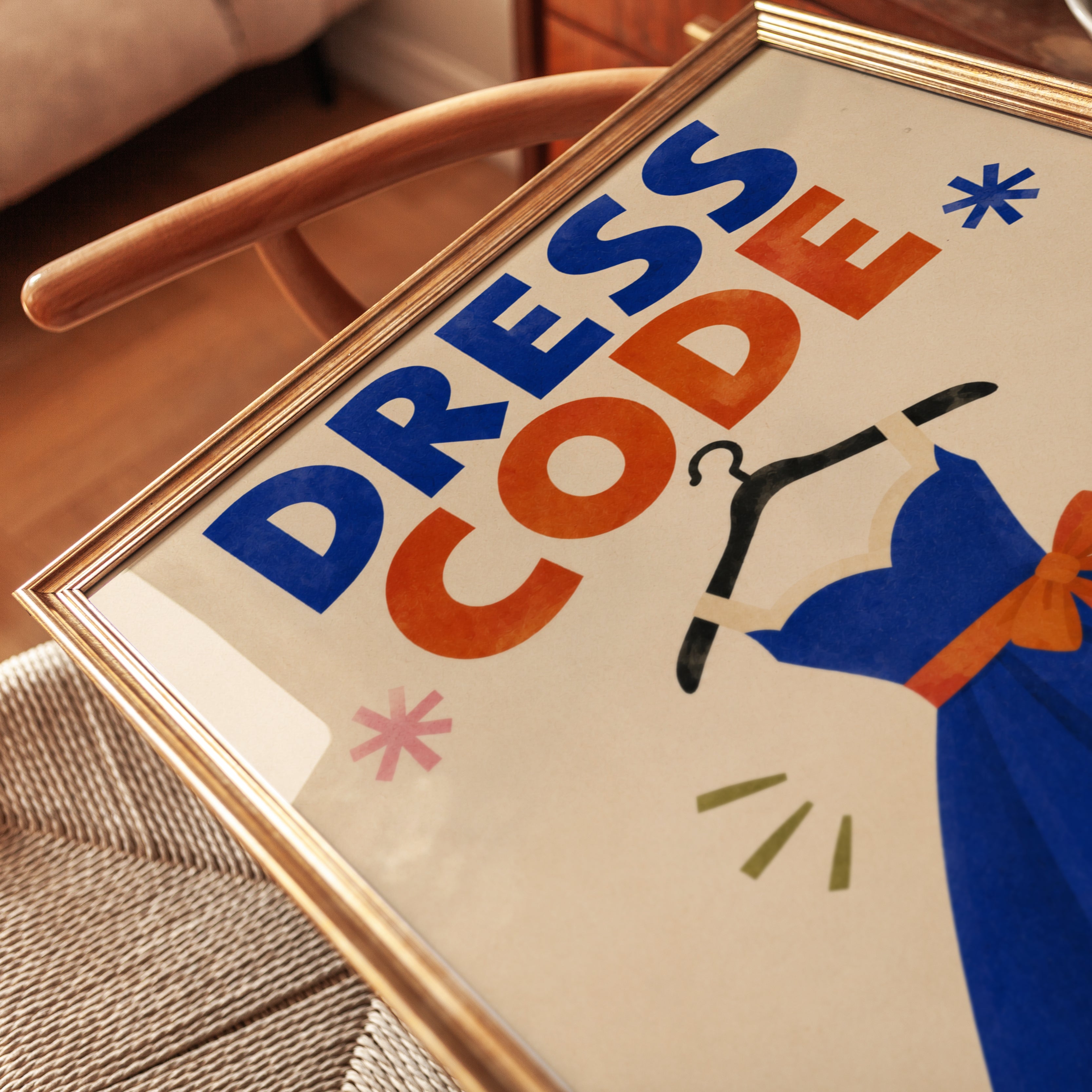 Dress Code Poster – Closet Wall Art - detail