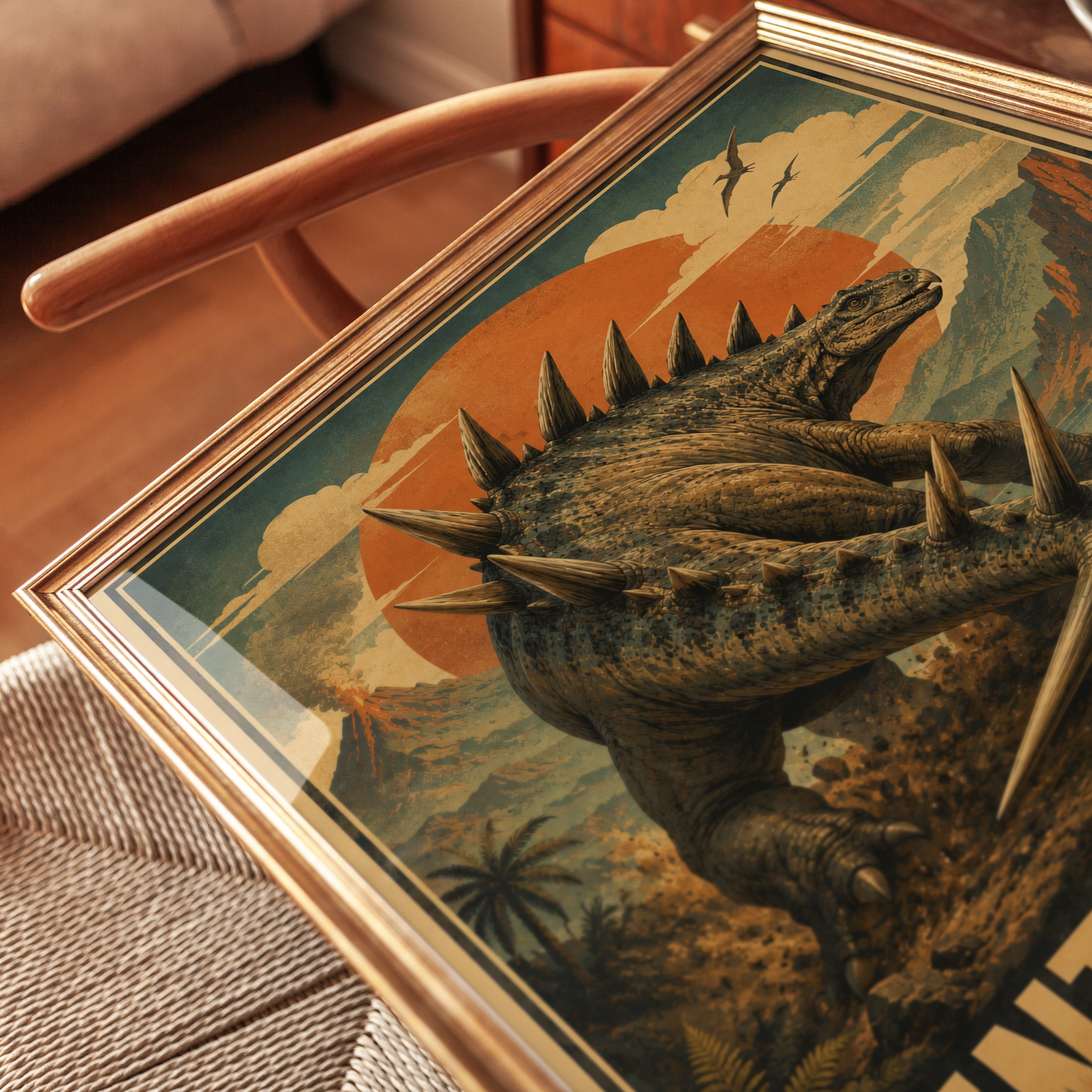 Kentrosaurus Dinosaur Print - detail