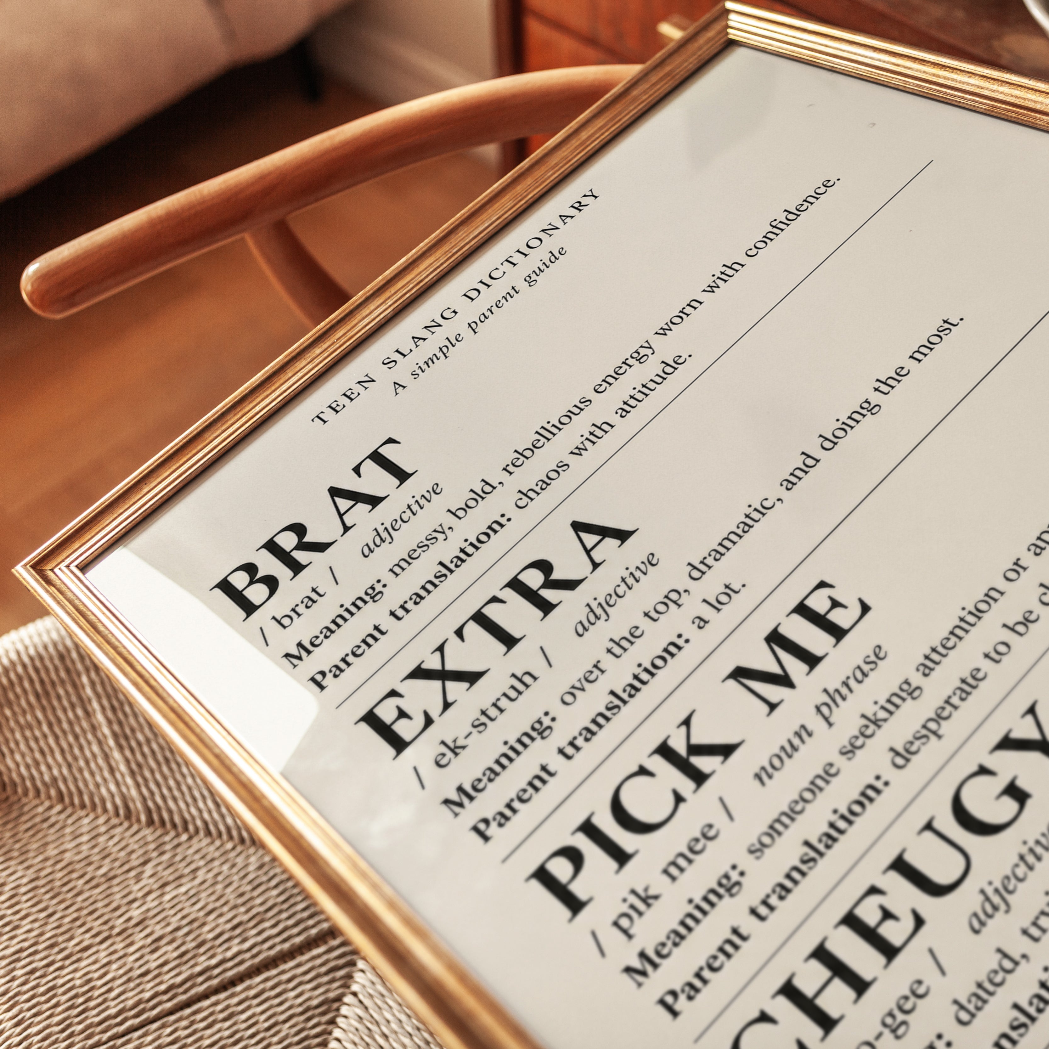 Teen Slang Dictionary Print - detail