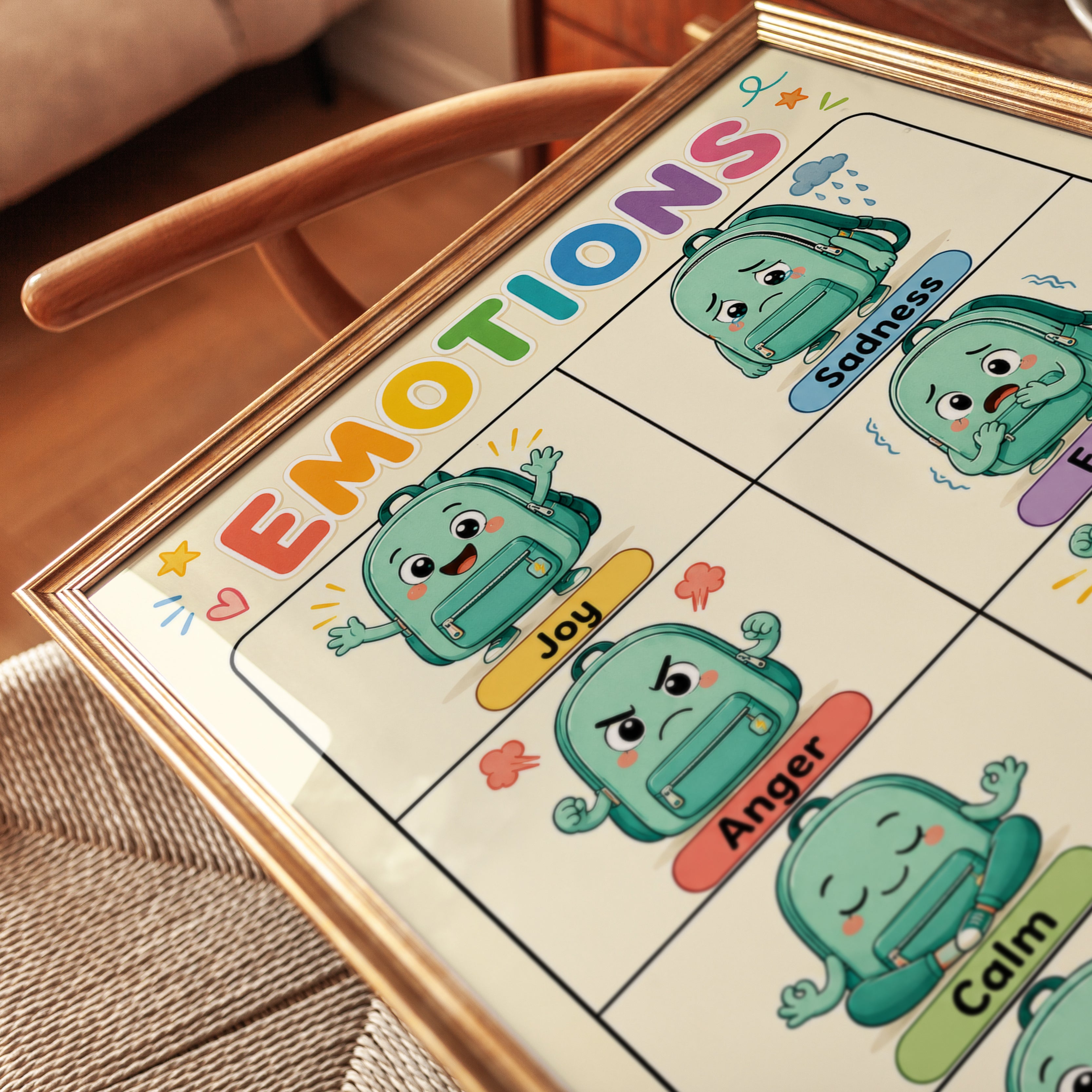Emotions Learning Chart Print - detail