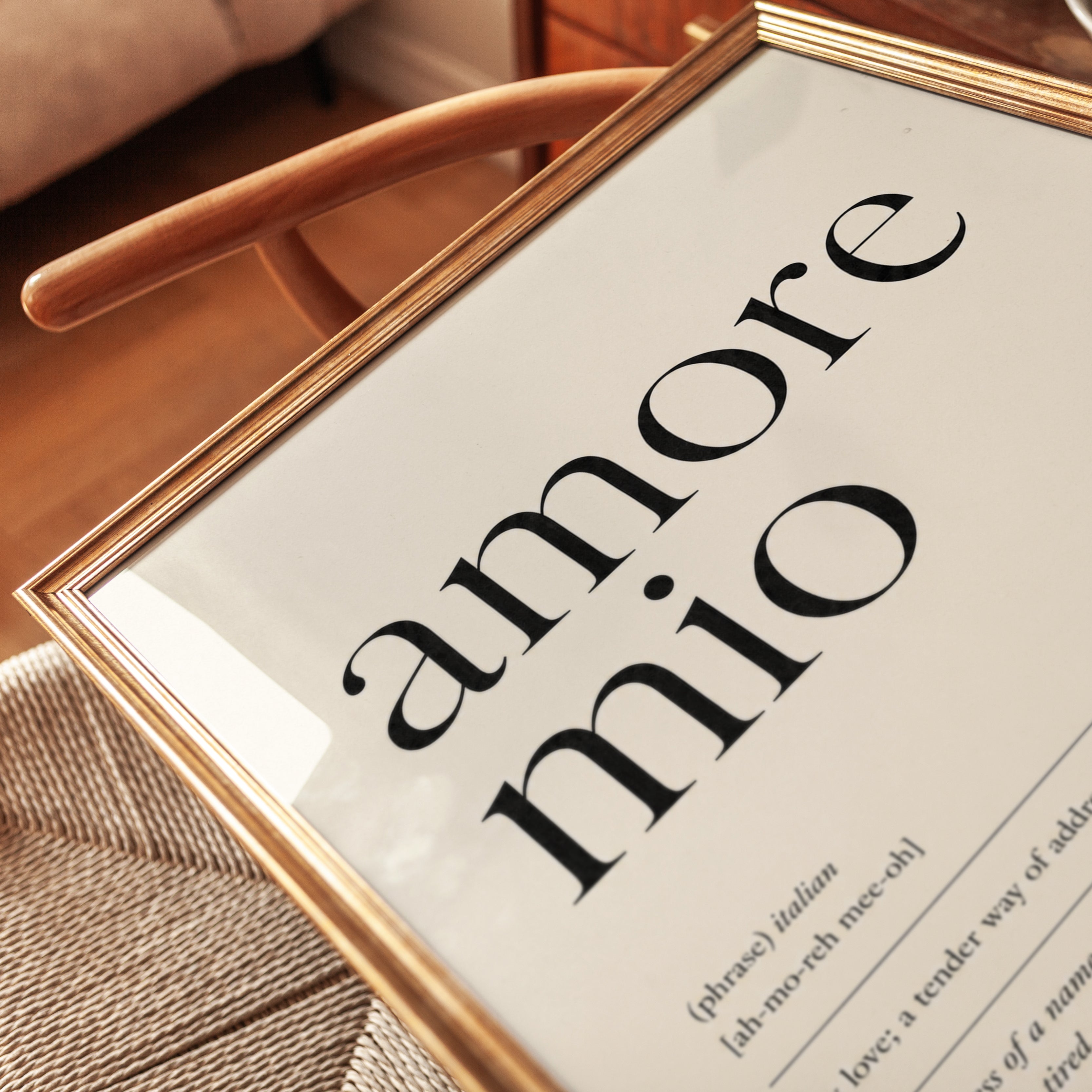 Amore Mio Italian Print - detail