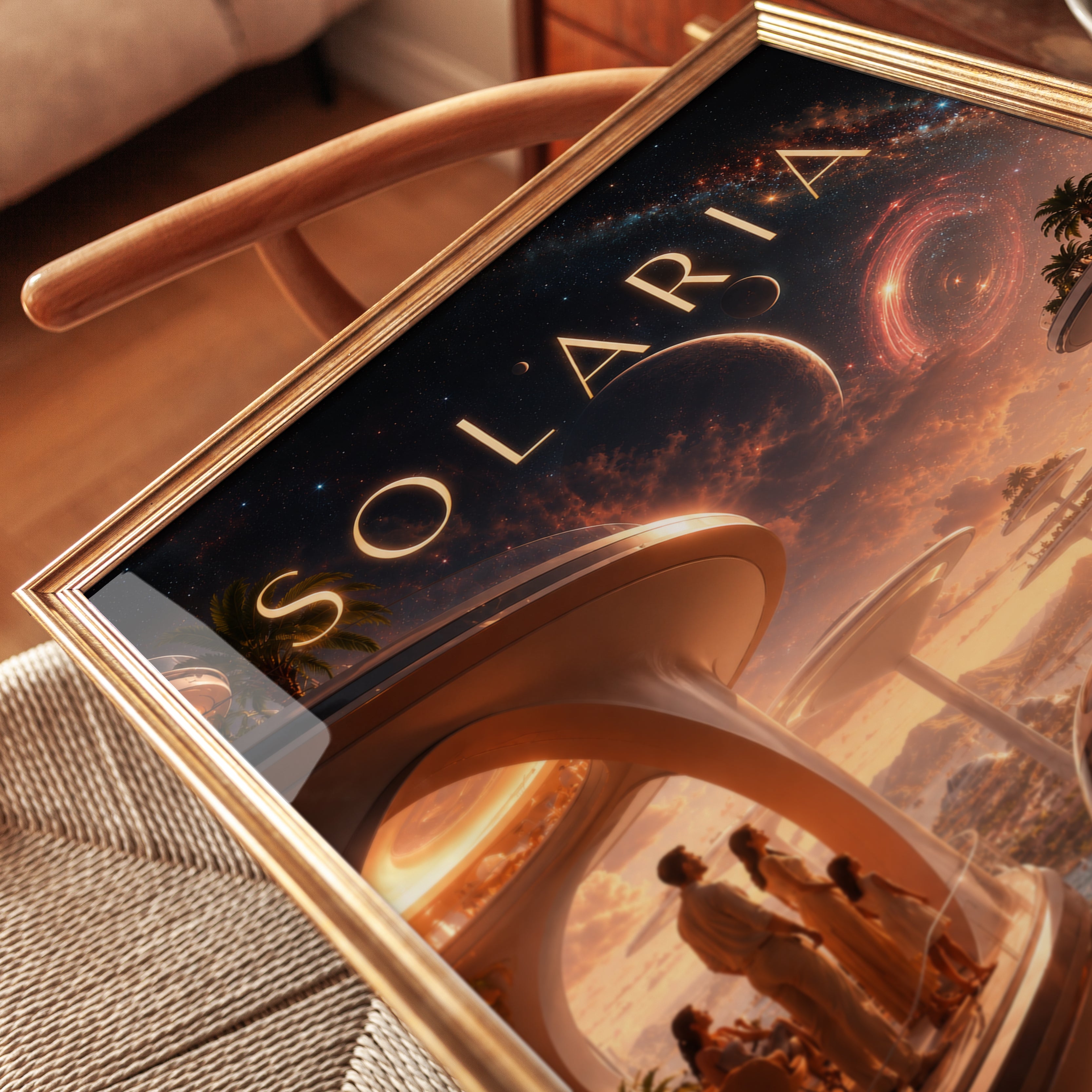 Space Travel Poster – Futuristic Wall Art - detail