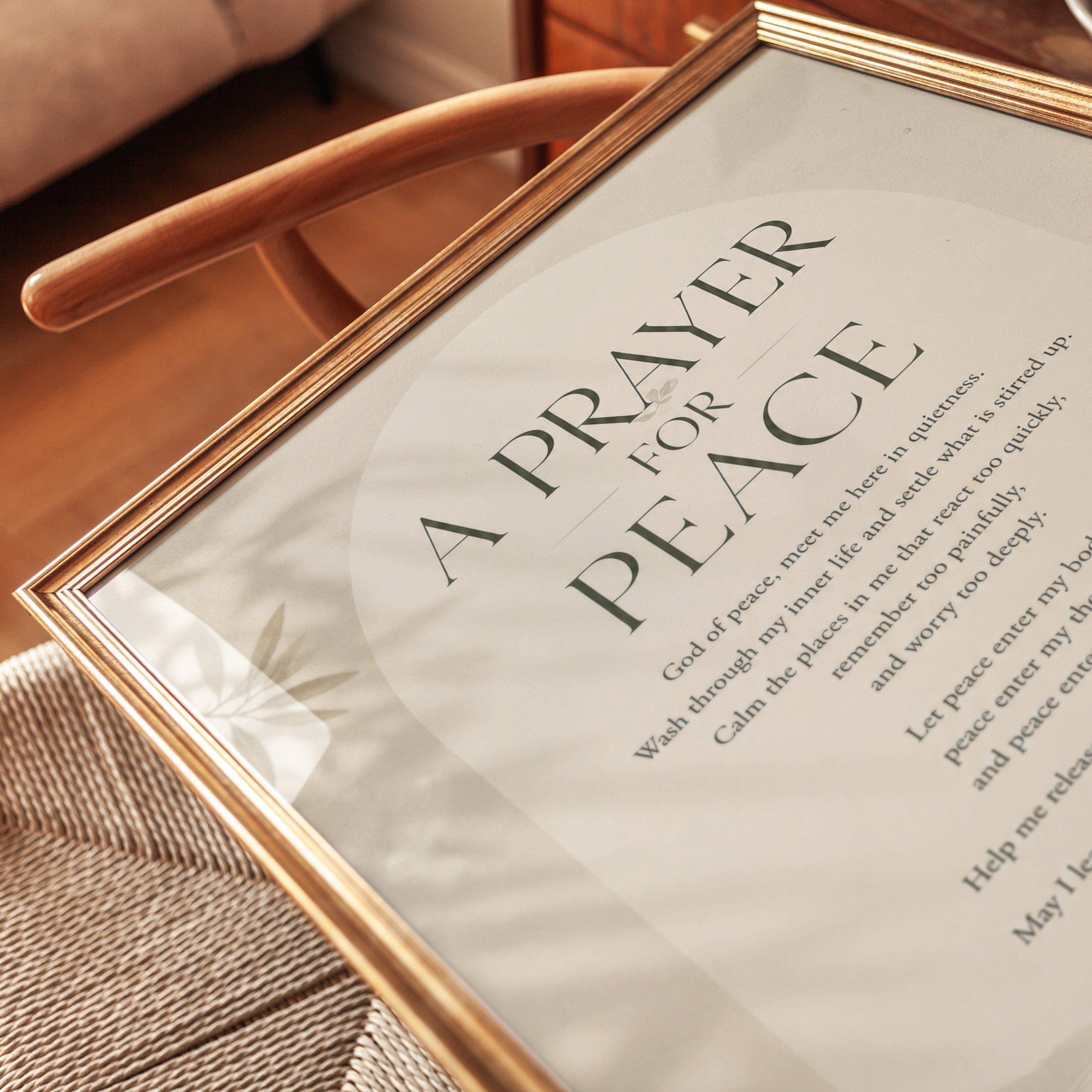 Prayer Wall Art – Peace Print - detail