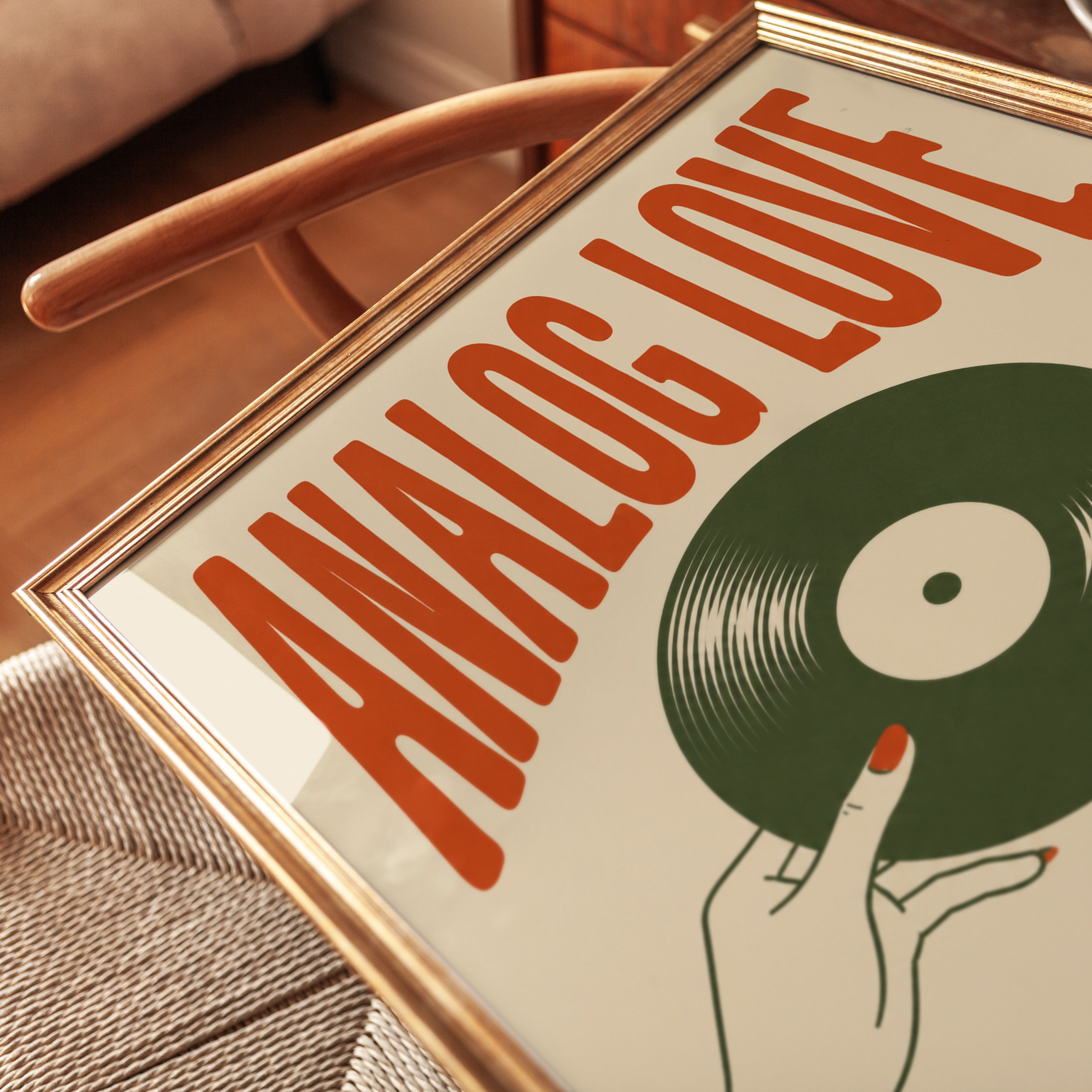 Retro Vinyl Record Poster - detail