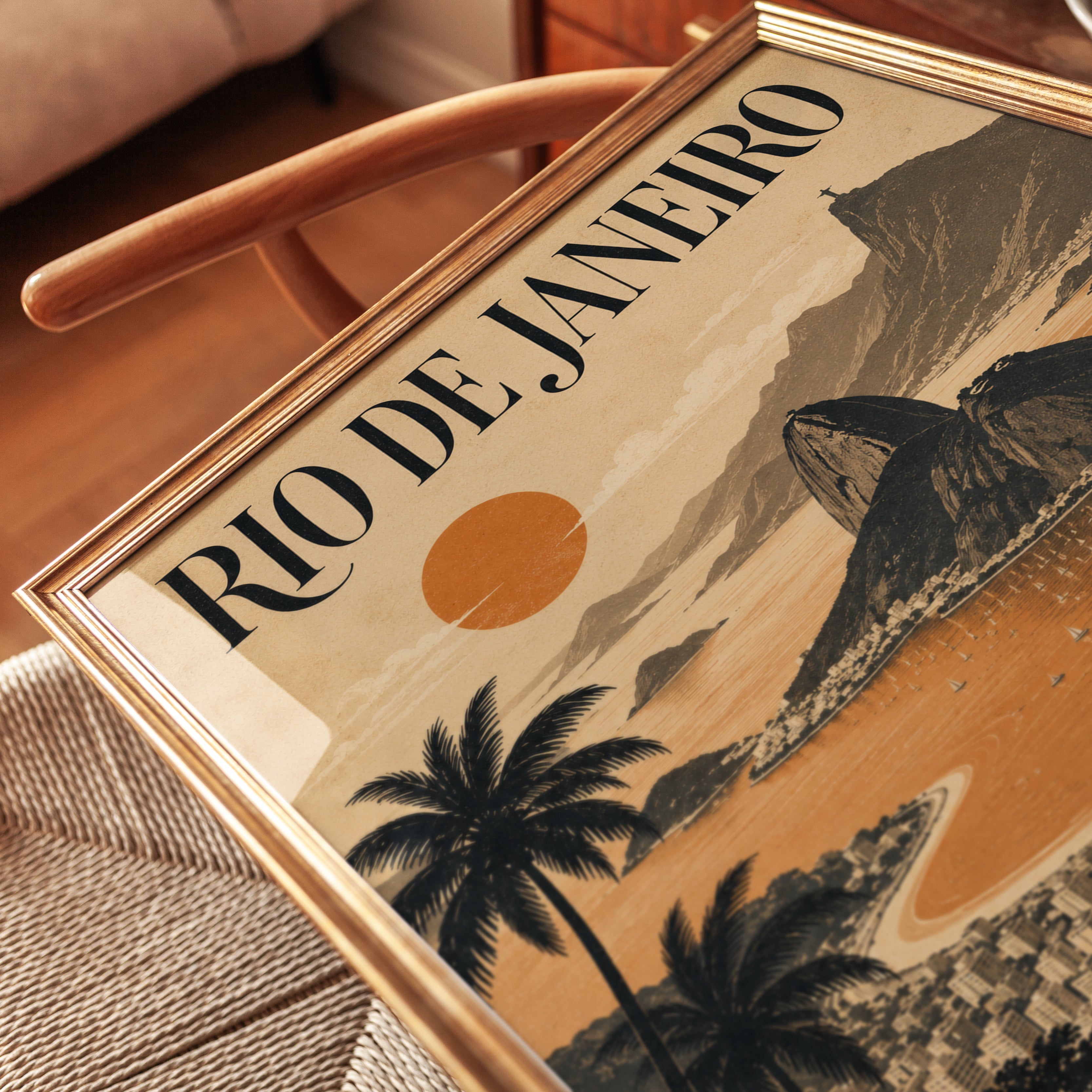 Rio de Janeiro Poster – Vintage Travel Print - detail