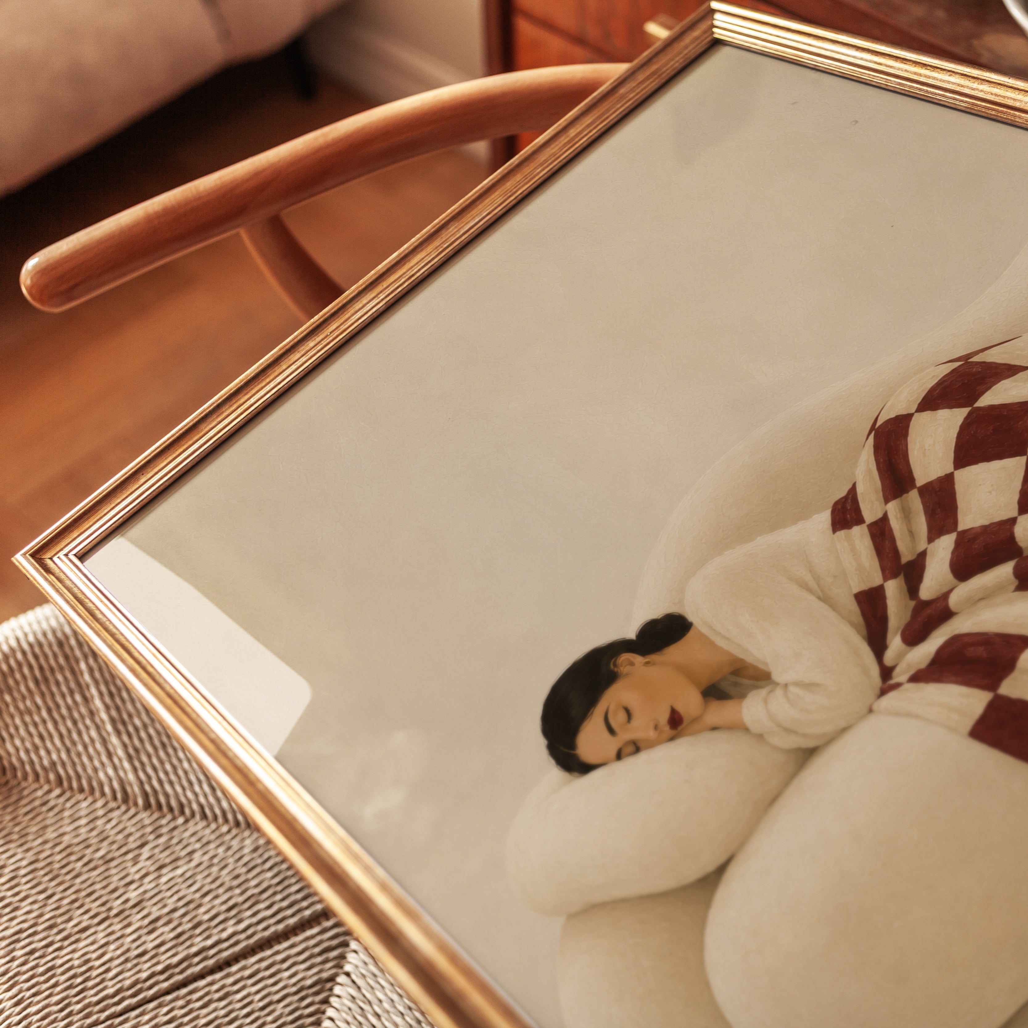 Sleeping Woman Wall Art - detail