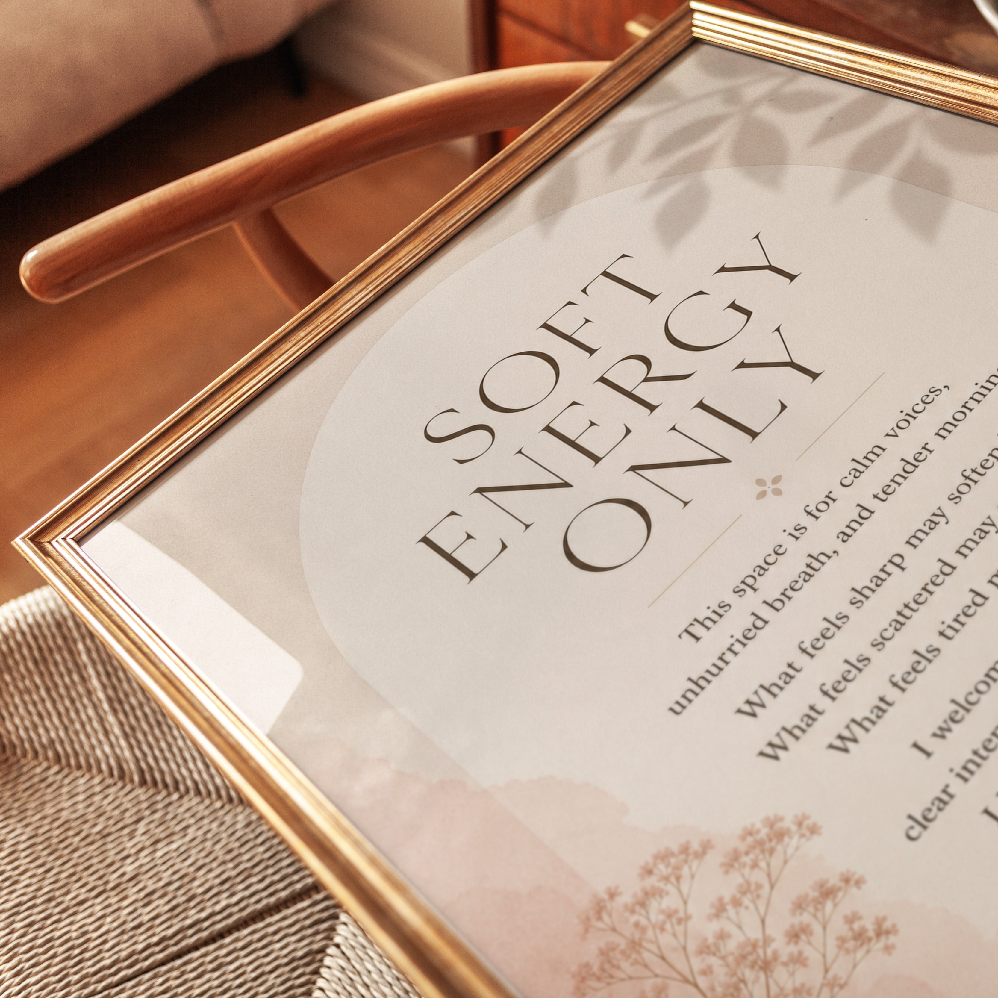Calm Space Wall Art – Mindfulness Print - detail