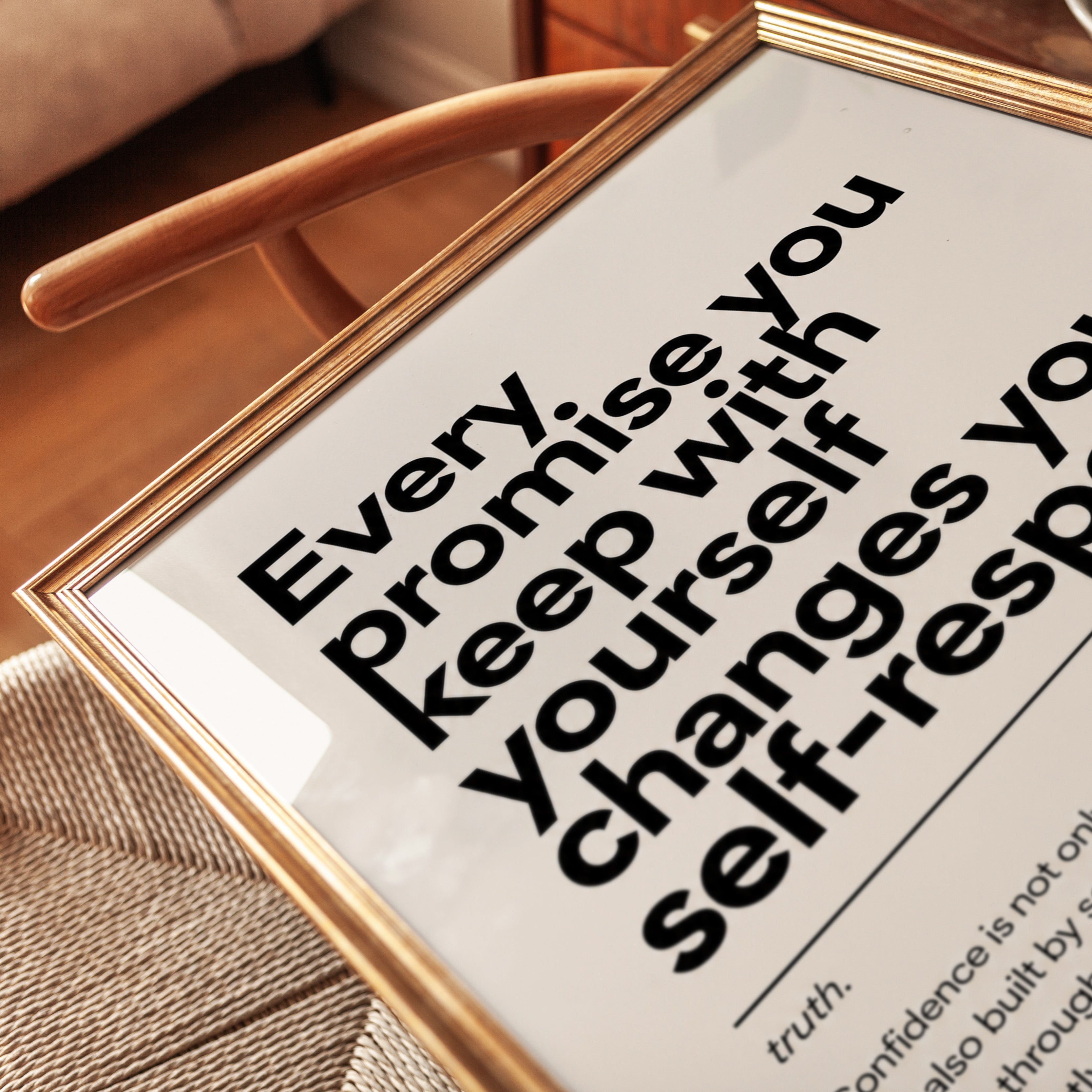 Self-Respect Motivational Print - detail
