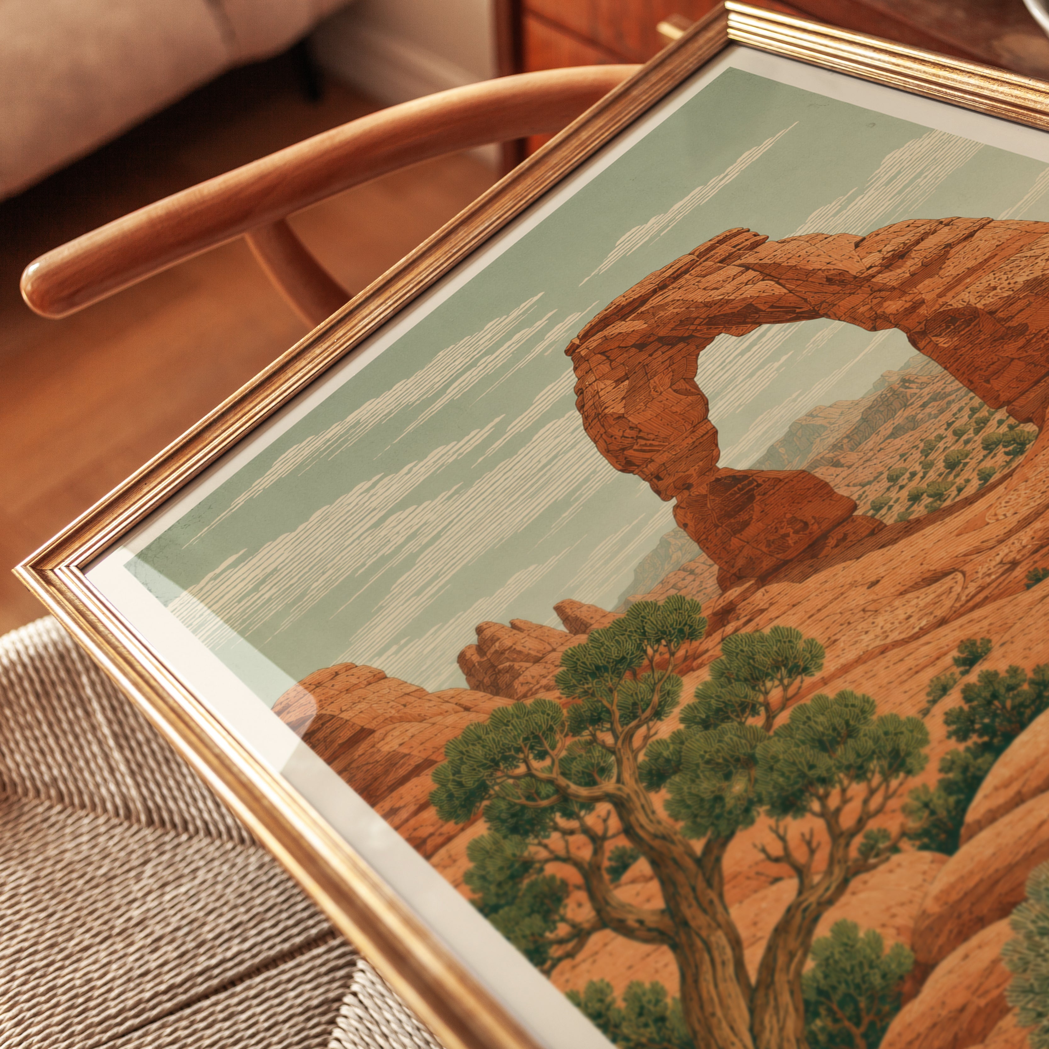 National Park Wall Art – Vintage Travel Poster - detail