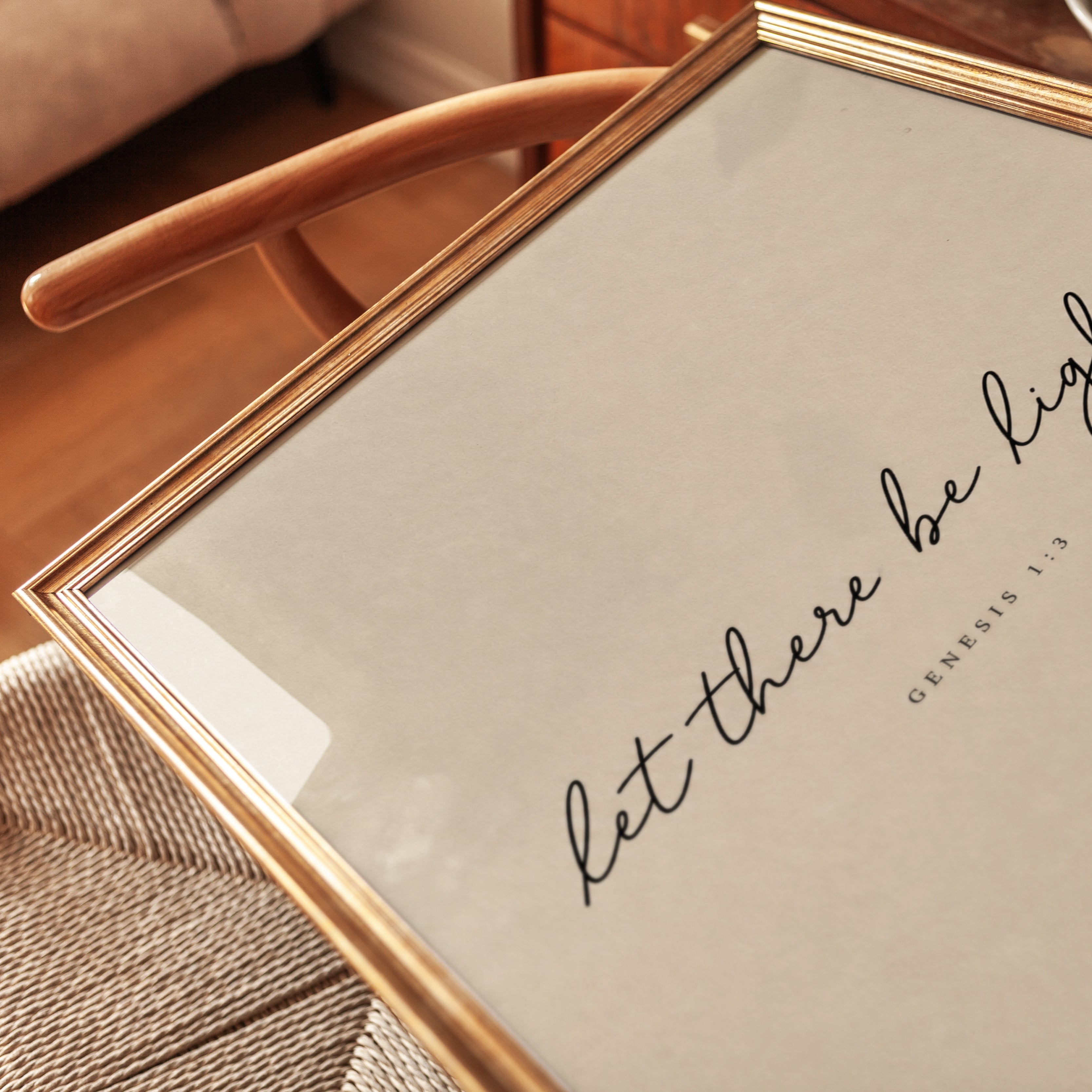 Scripture Wall Art: Let There Be Light - detail