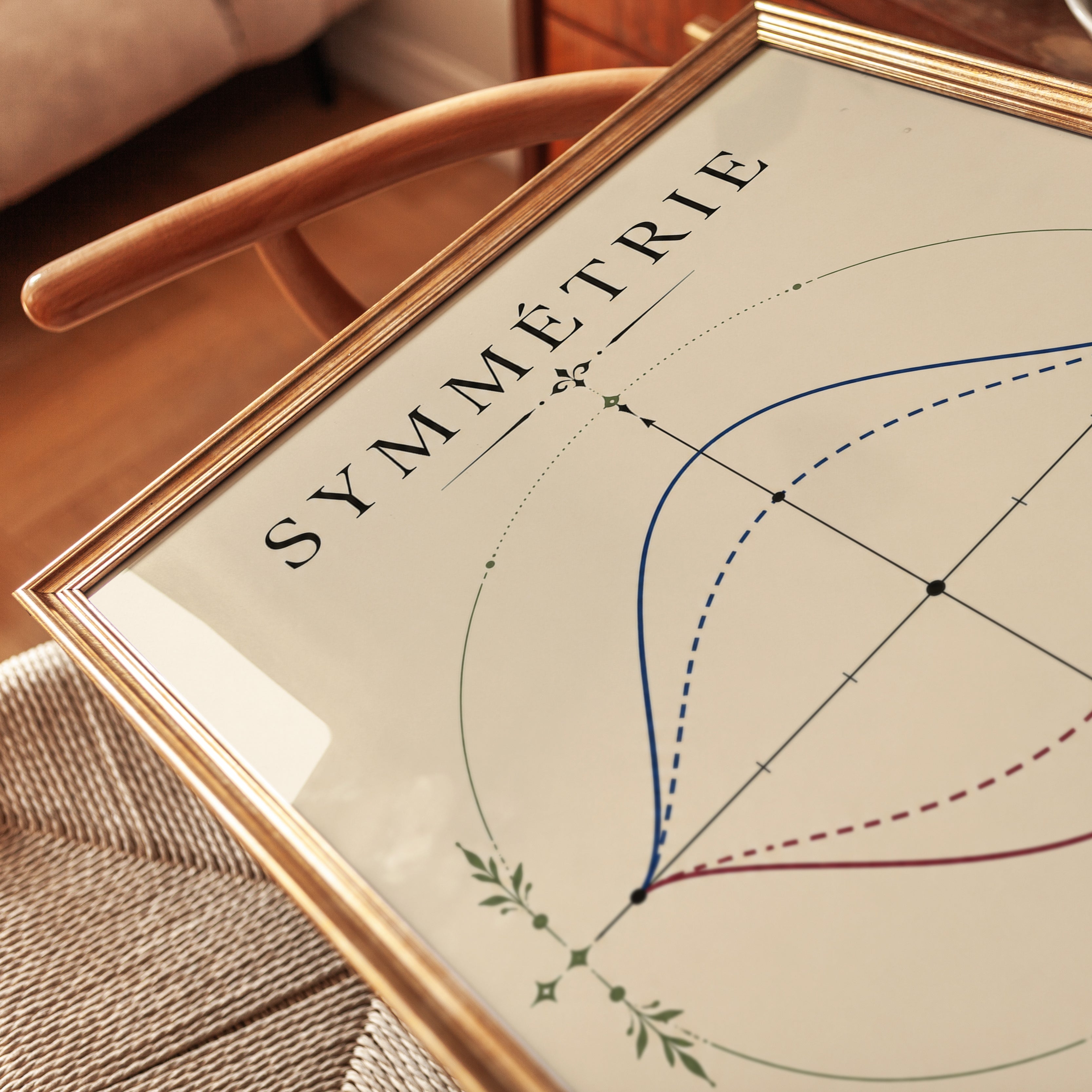 Symmetry Wall Art – Geometric Typography Print - detail