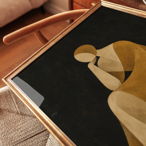 Abstract Figure Print – Geometric Woman Wall Art - detail