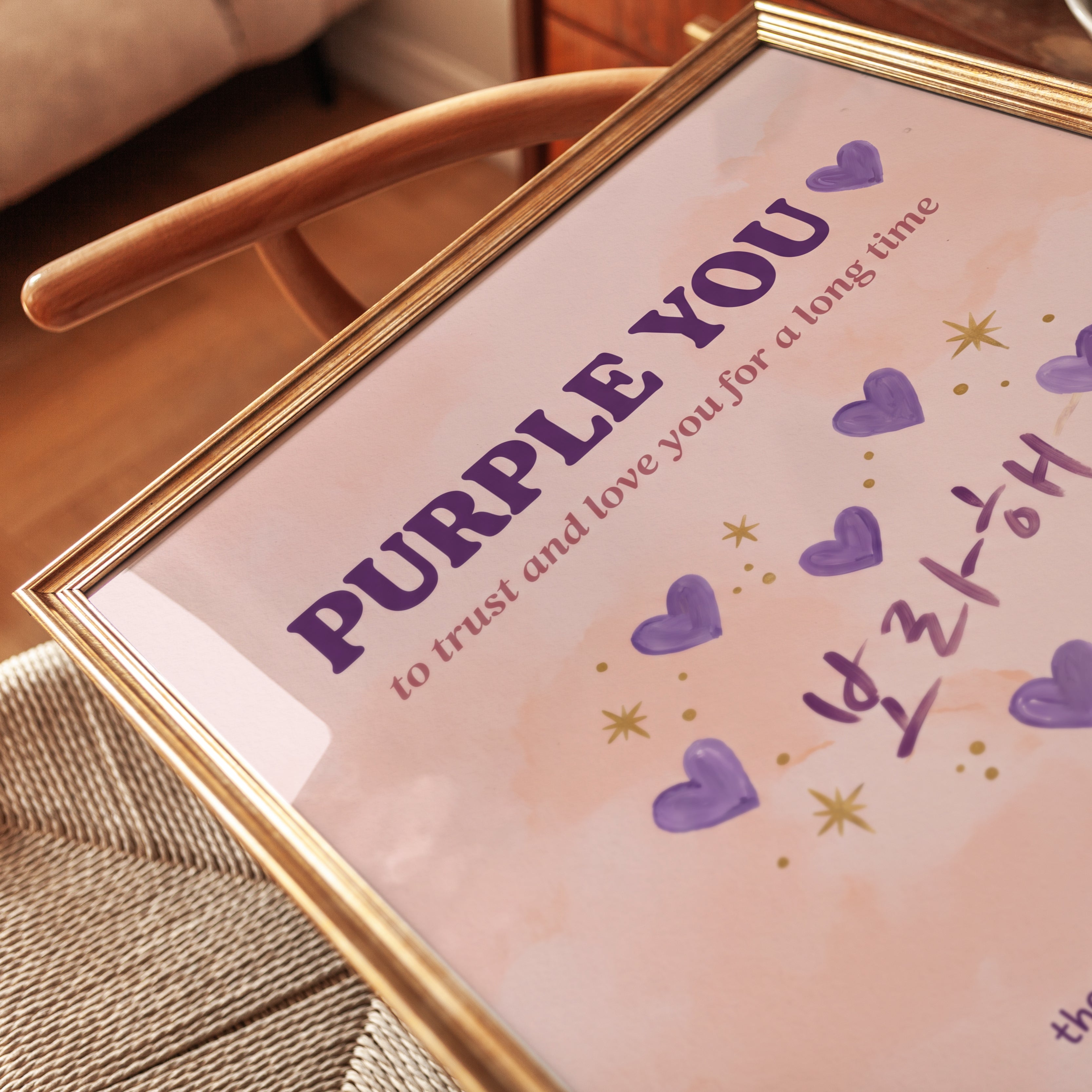 Purple You BTS Art Print - detail