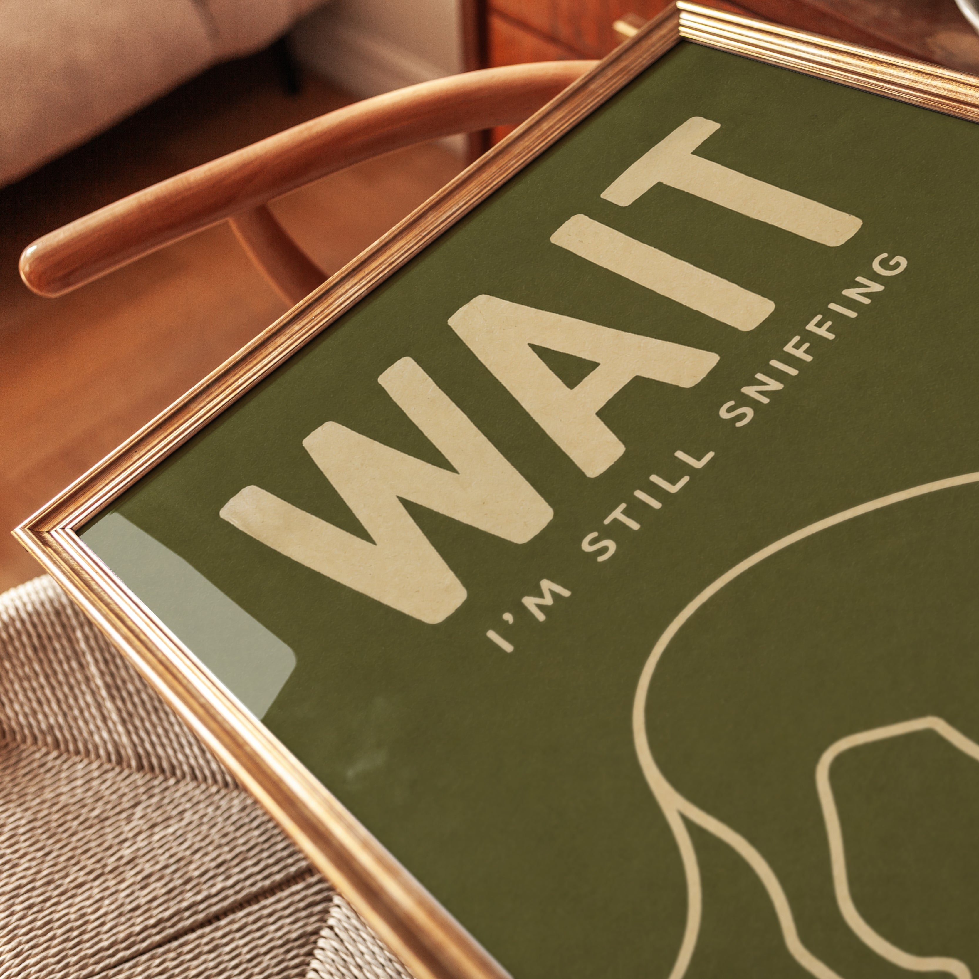 Funny Dog Nose Print – Humorous Pet Wall Art - detail