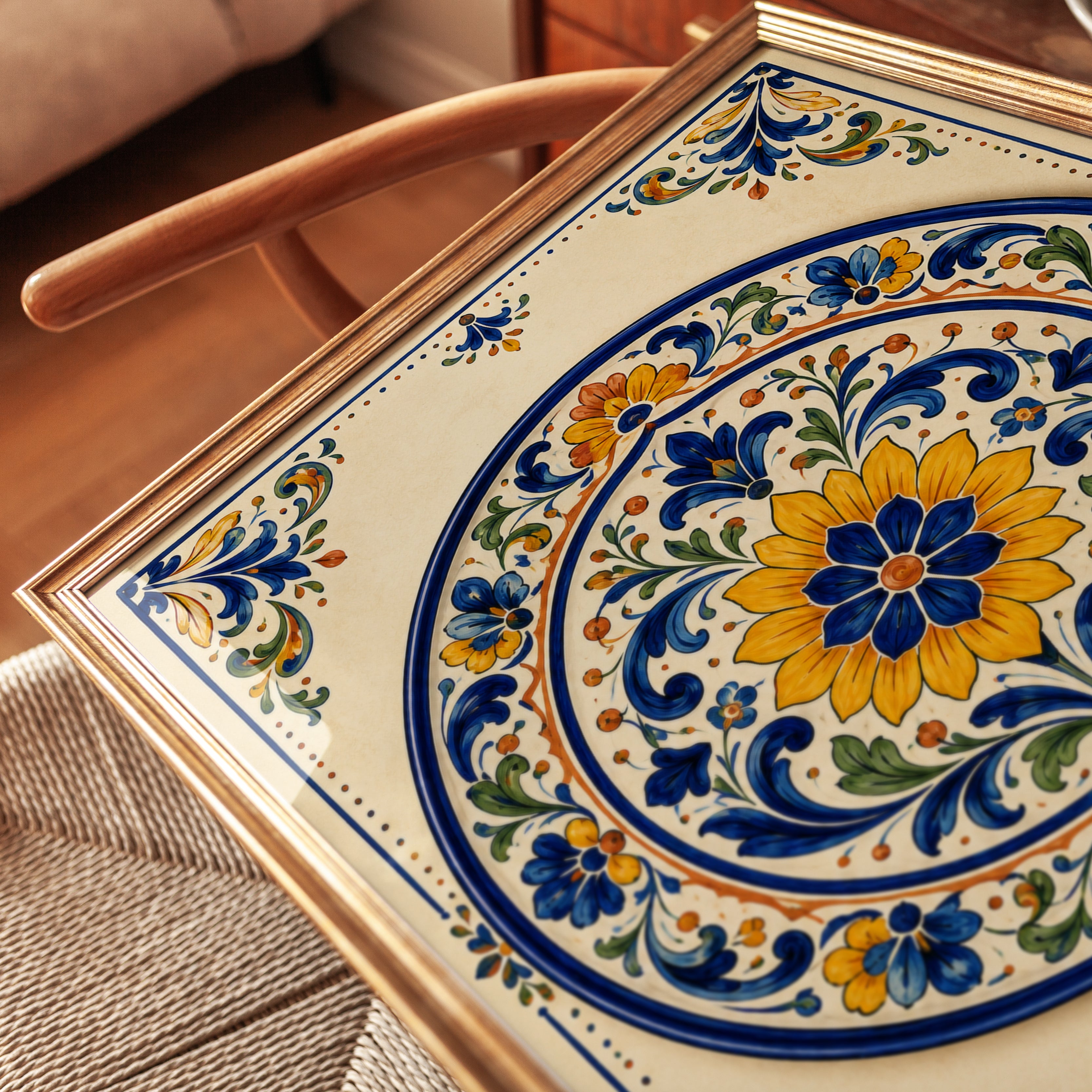 Mediterranean Tile Wall Art - detail
