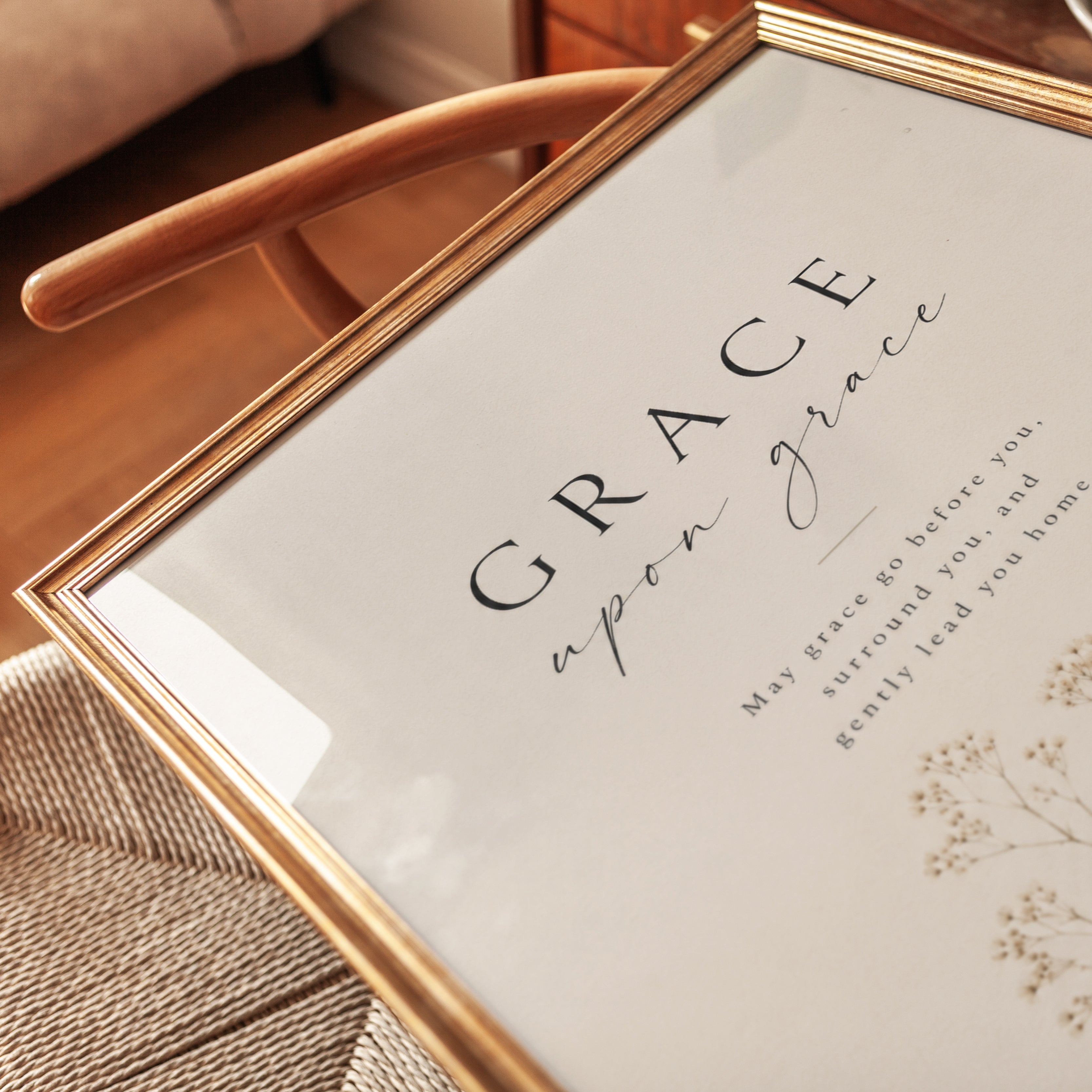 Grace Wall Art Print – Inspirational Quote - detail