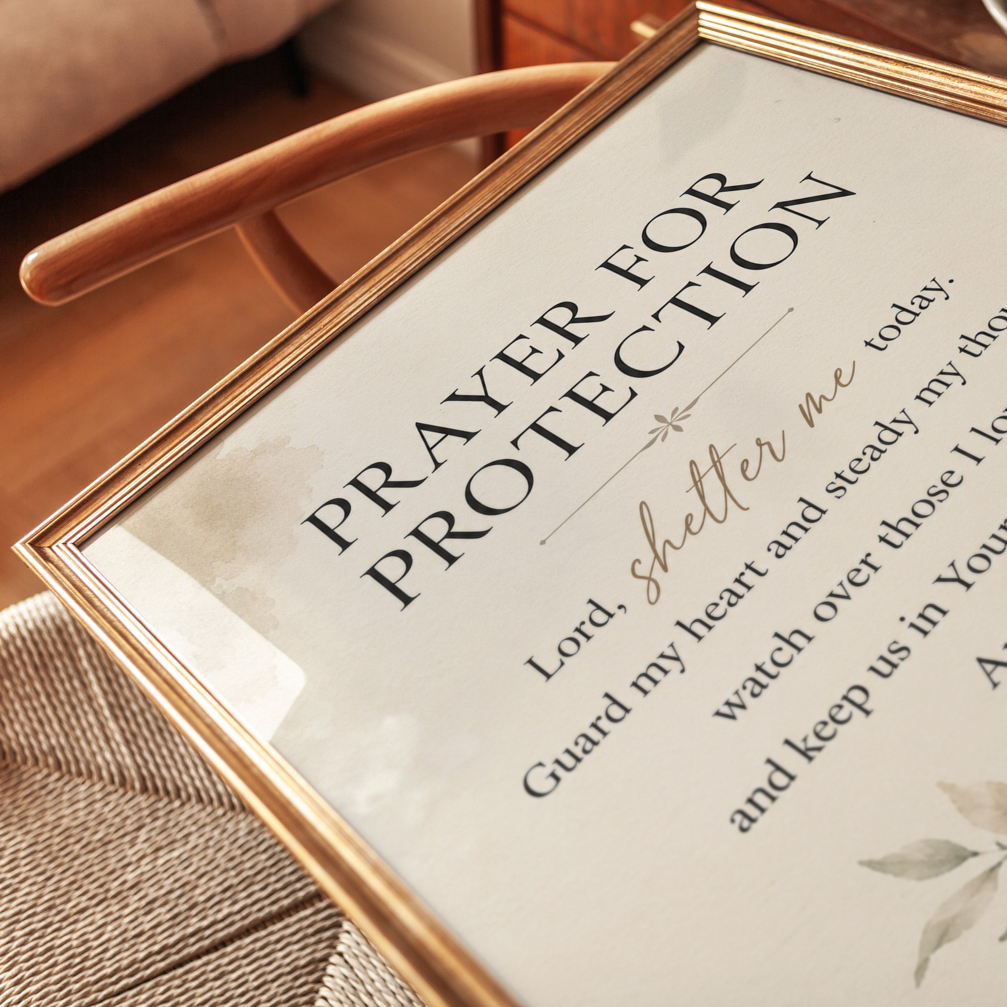 Prayer Wall Art – Protection Prayer Print - detail