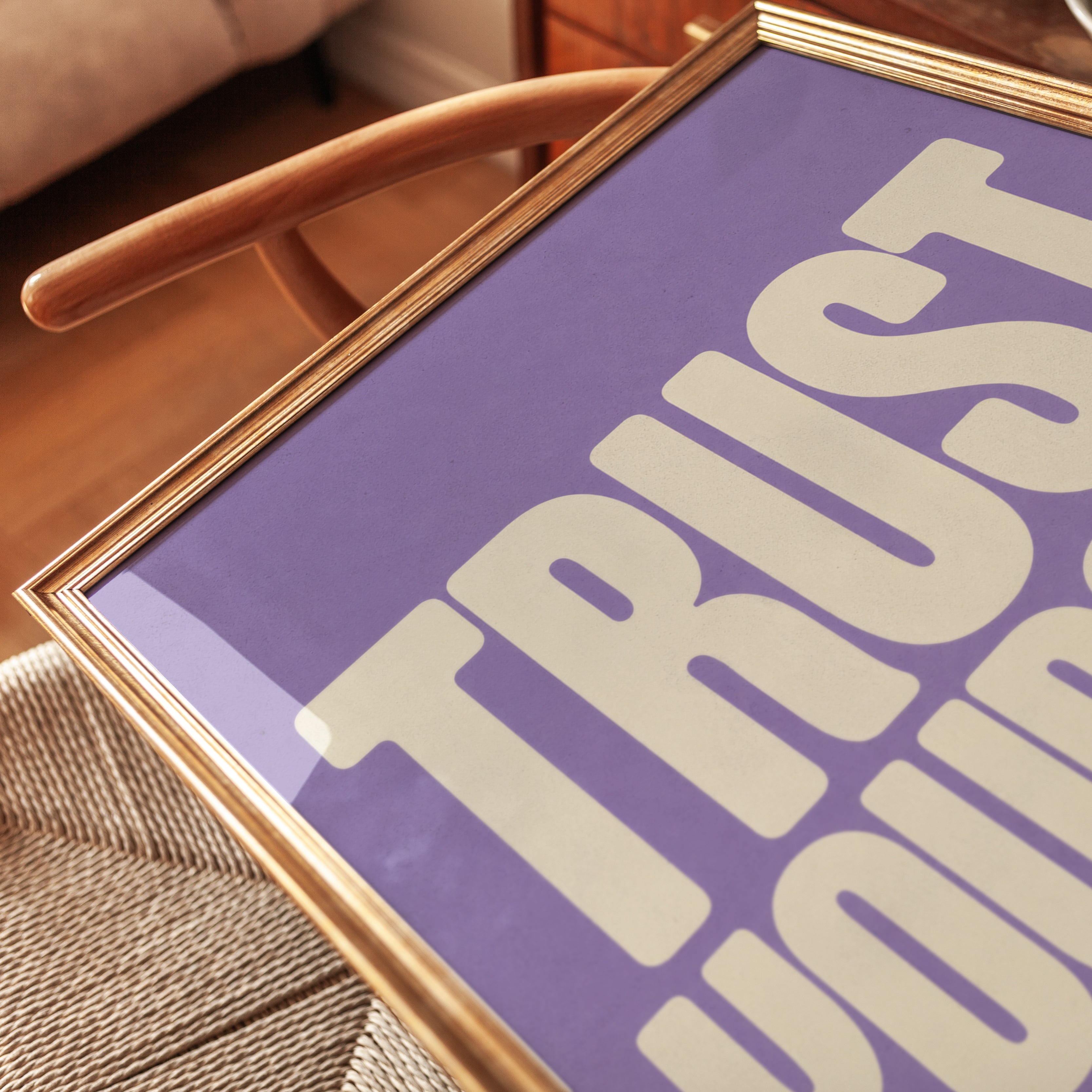 Trust Yourself Motivational Print - detail