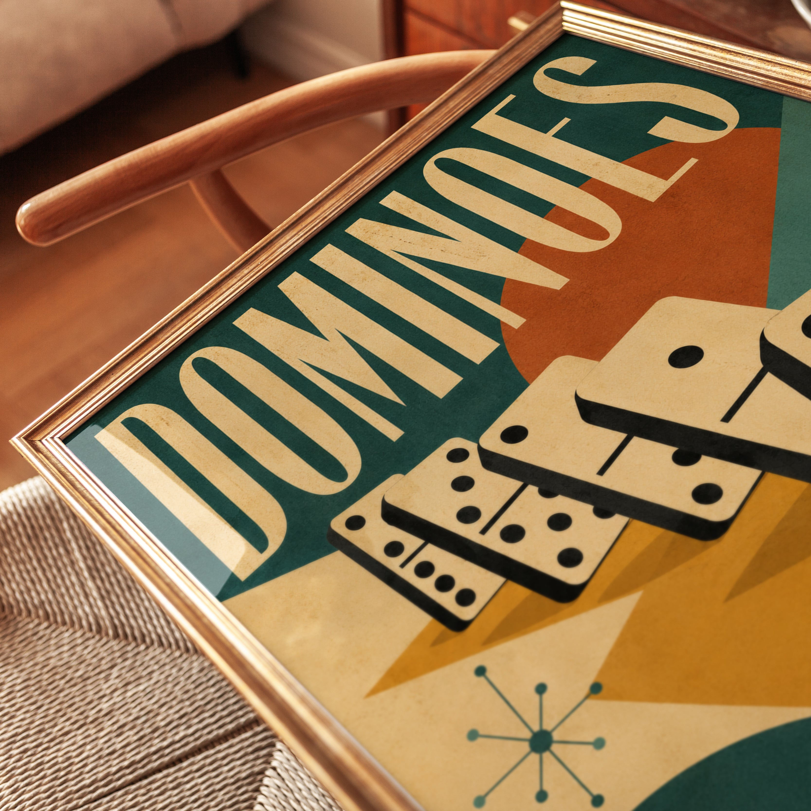Vintage Dominoes Poster - detail