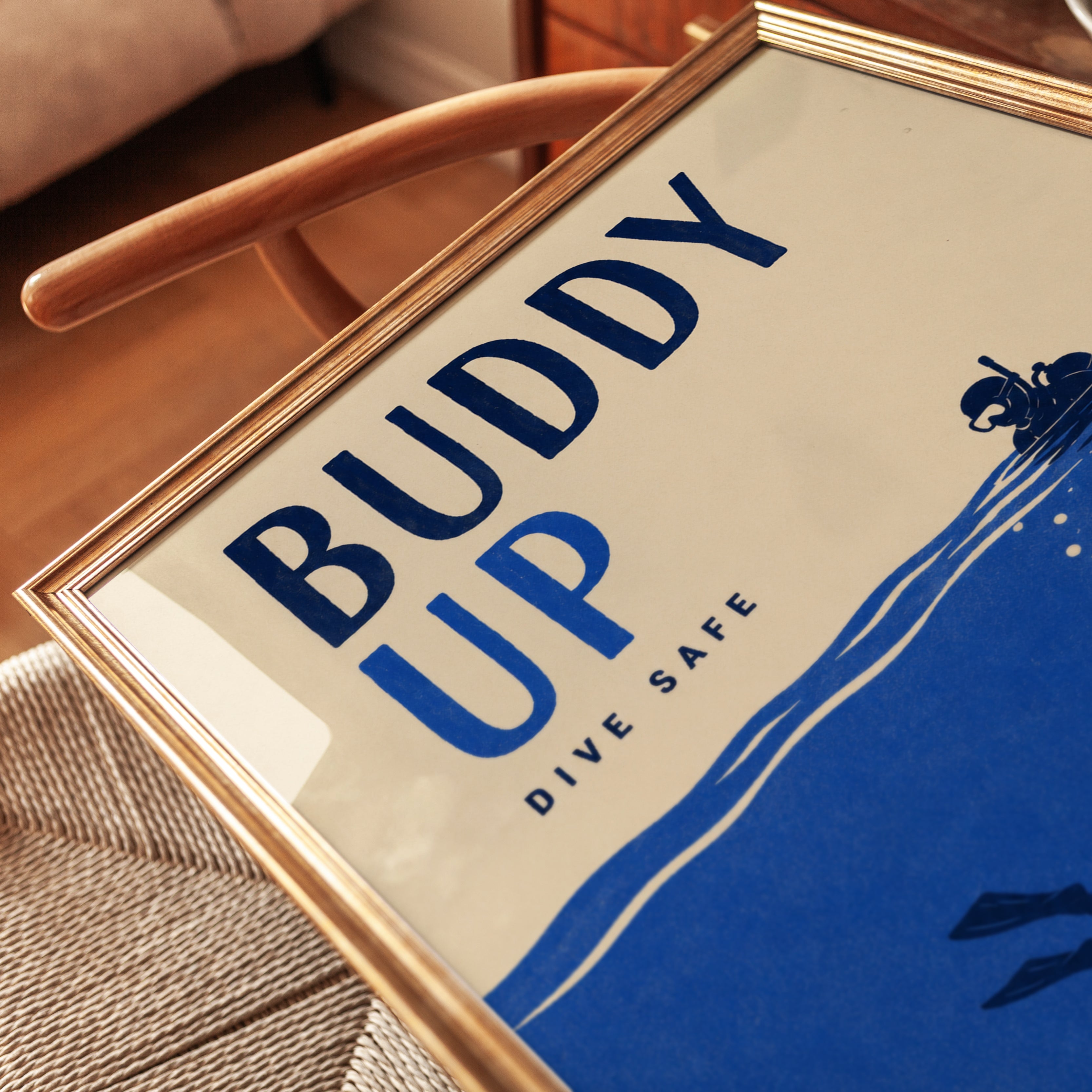Dive Safety Poster – Buddy Up Print - detail