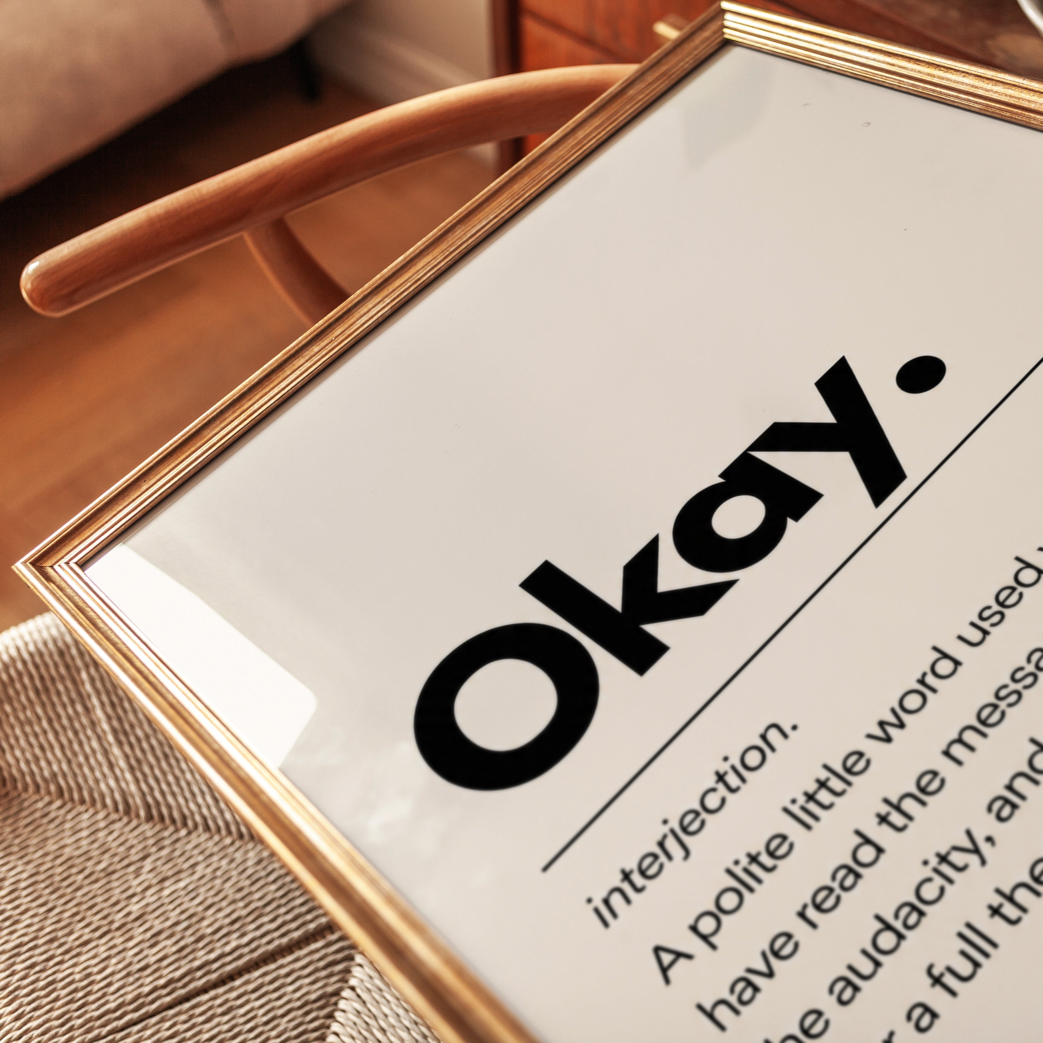 Funny Typography Print – Okay Definition - detail