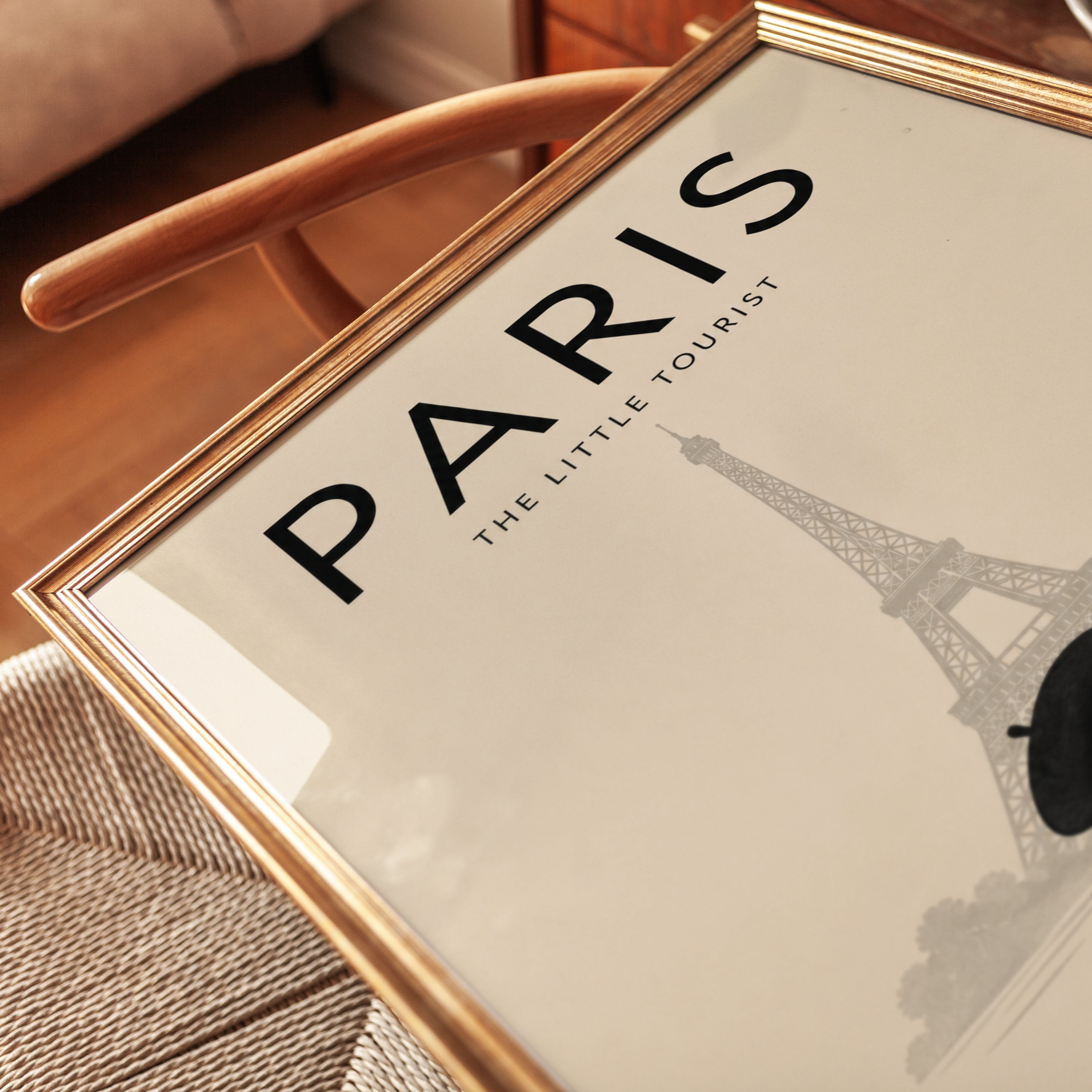 Paris Travel Poster – Eiffel Tower Print - detail