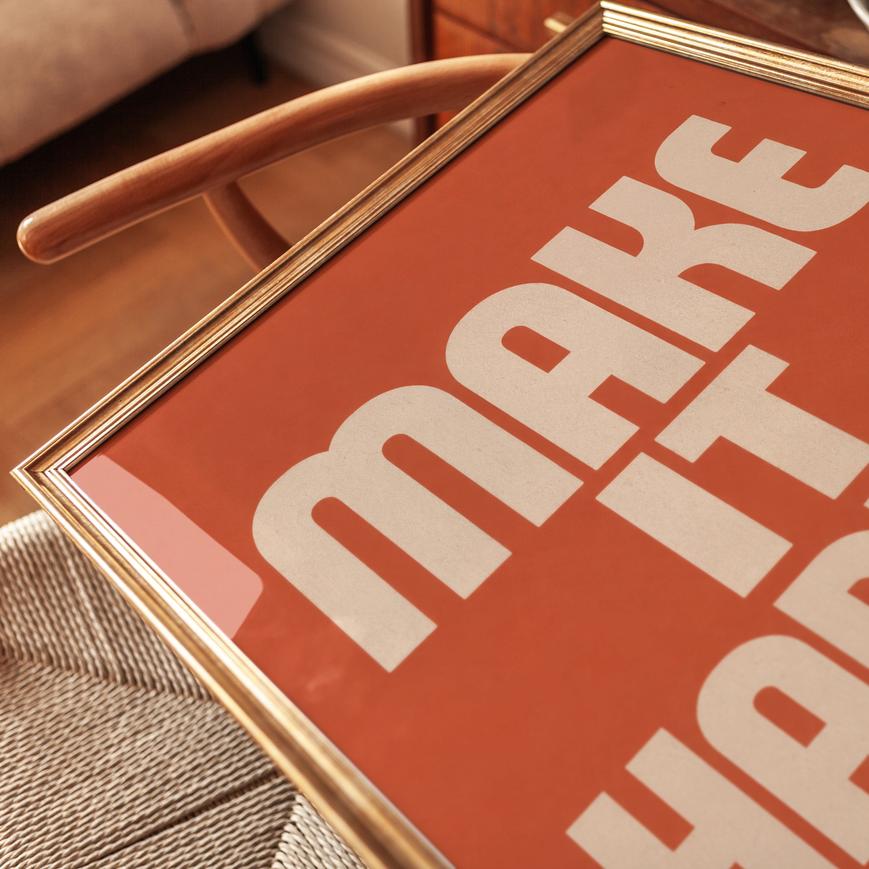 Make It Happen Motivational Print - detail