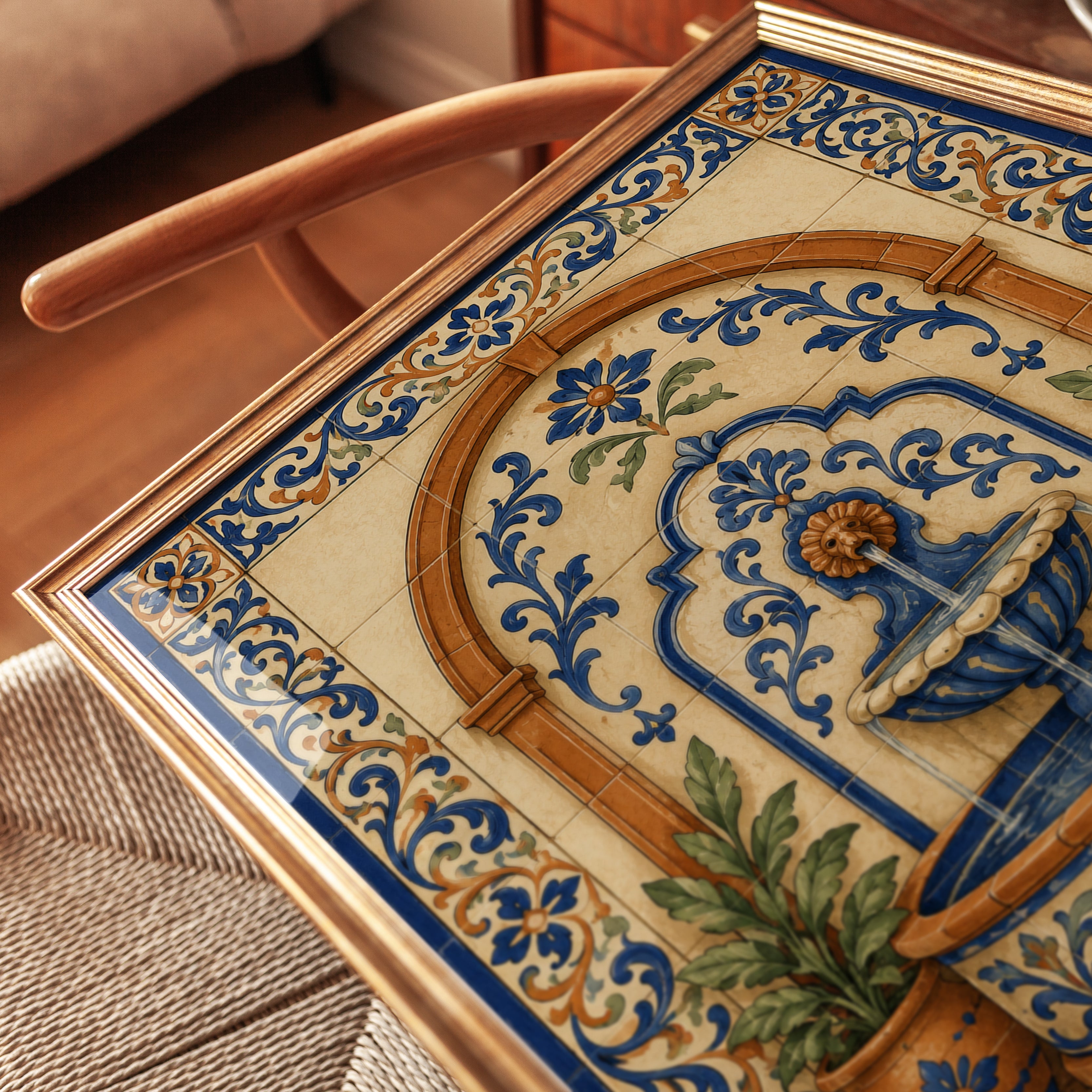 Mediterranean Tile Wall Art - detail