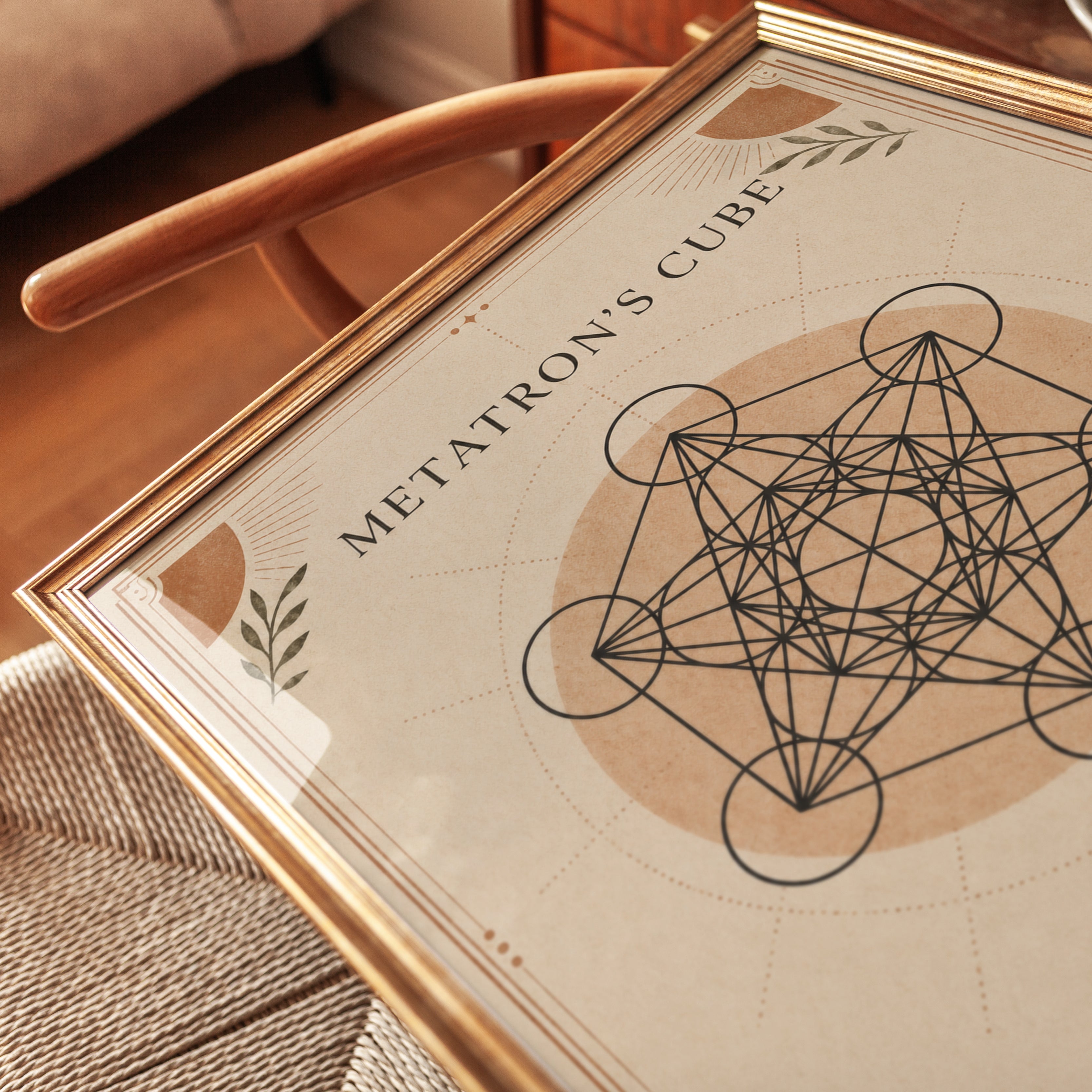 Metatron's Cube Sacred Geometry Print - detail