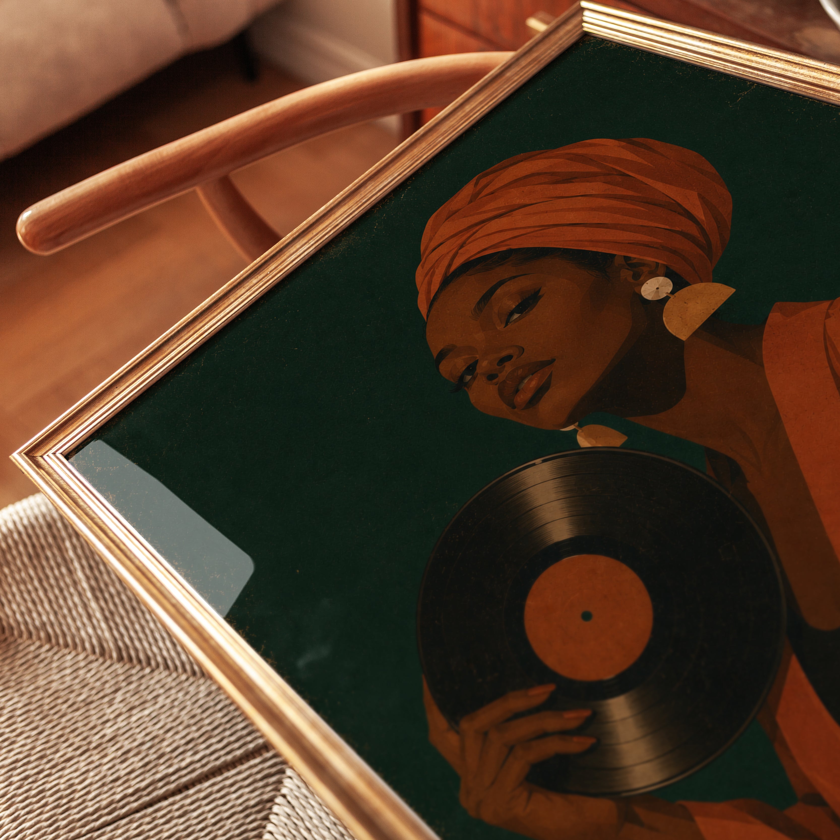 Vinyl Record Wall Art – Music Lover Print - detail