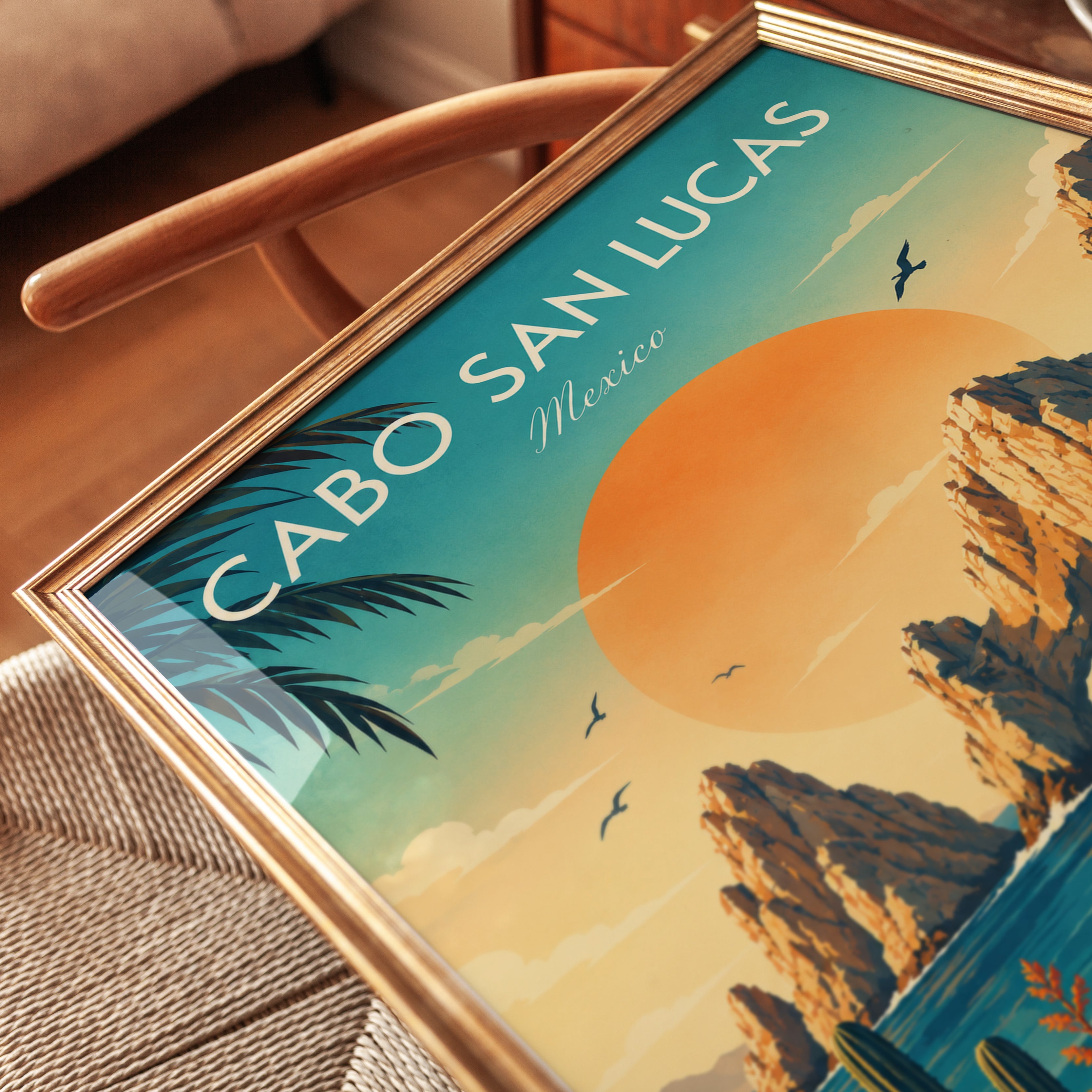 Cabo San Lucas Poster – Mexico Travel Print - detail