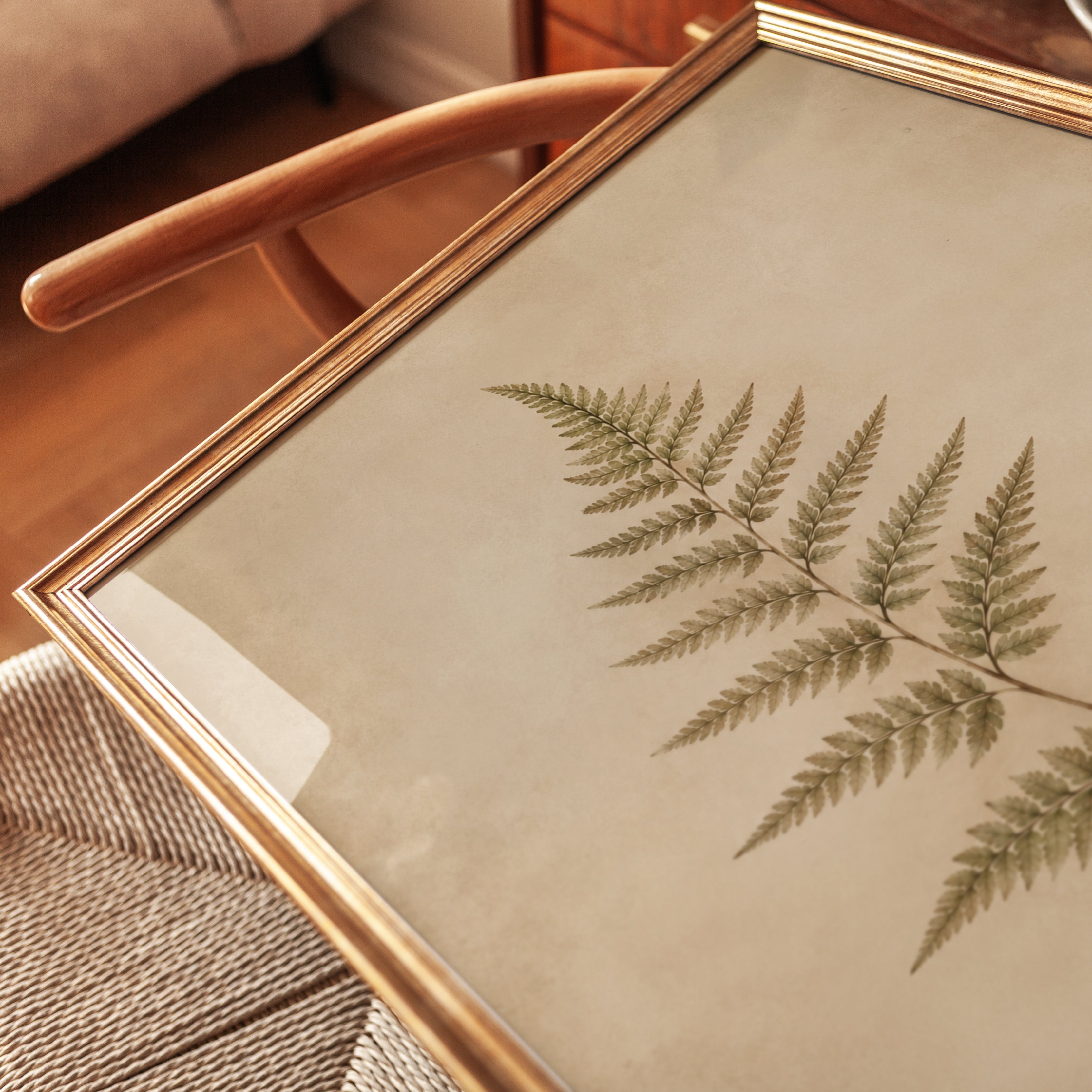 Botanical Fern Print — Pressed Leaf Illustration - detail