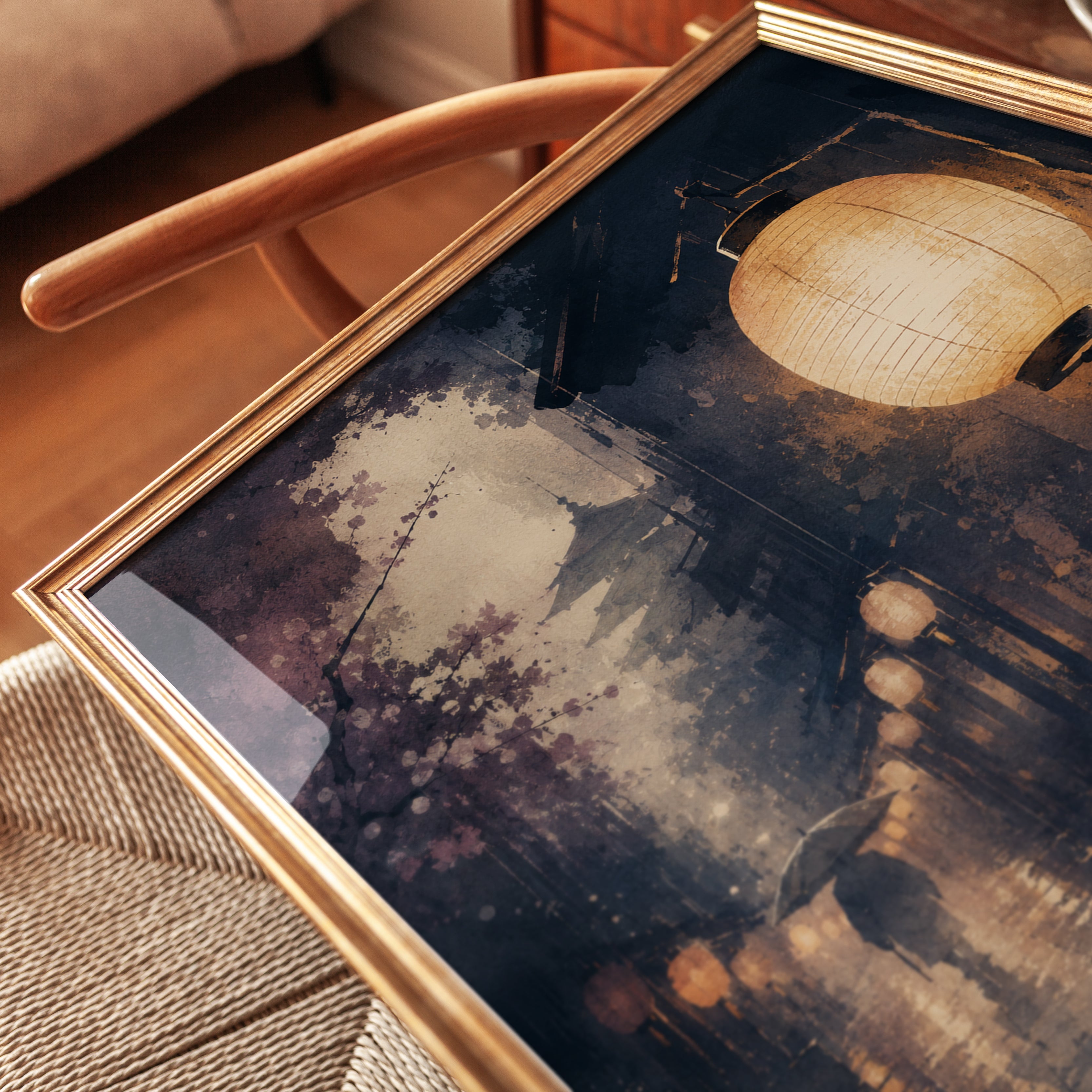 Japanese Lantern Wall Art - detail
