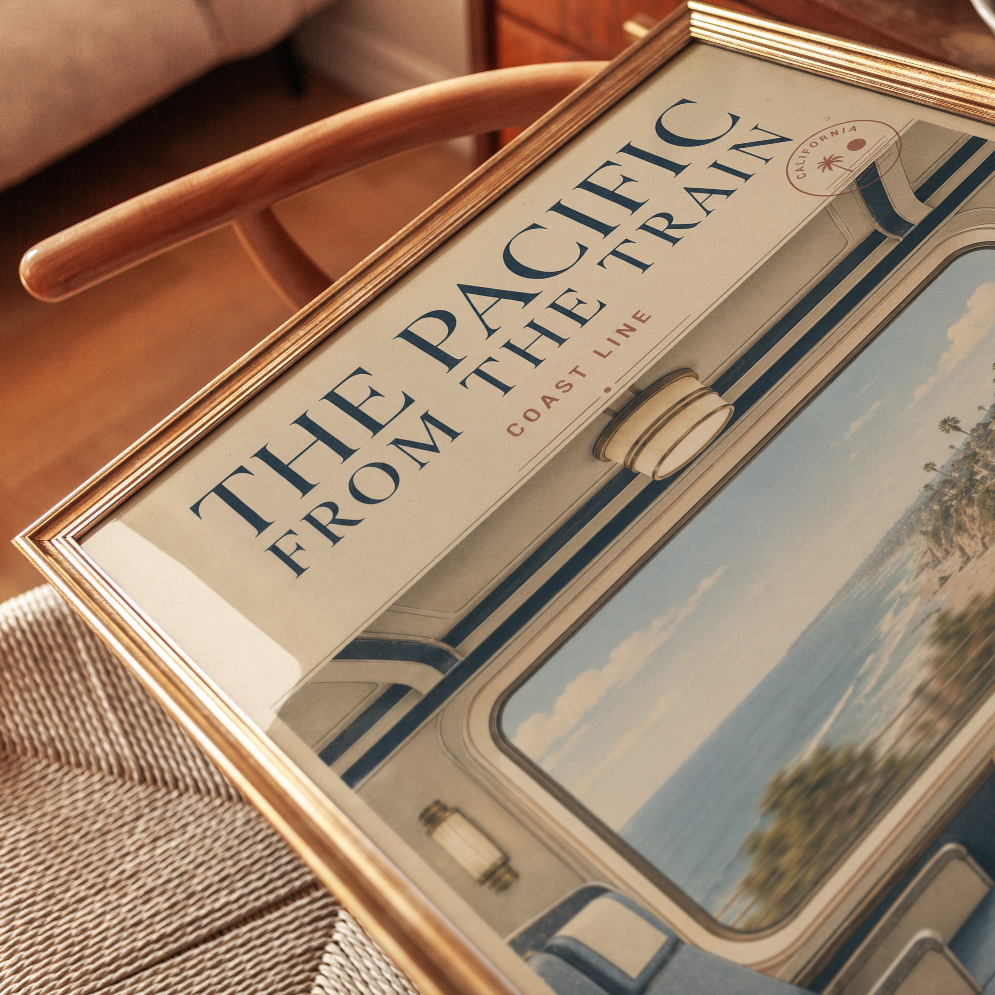 Vintage Train Poster - detail