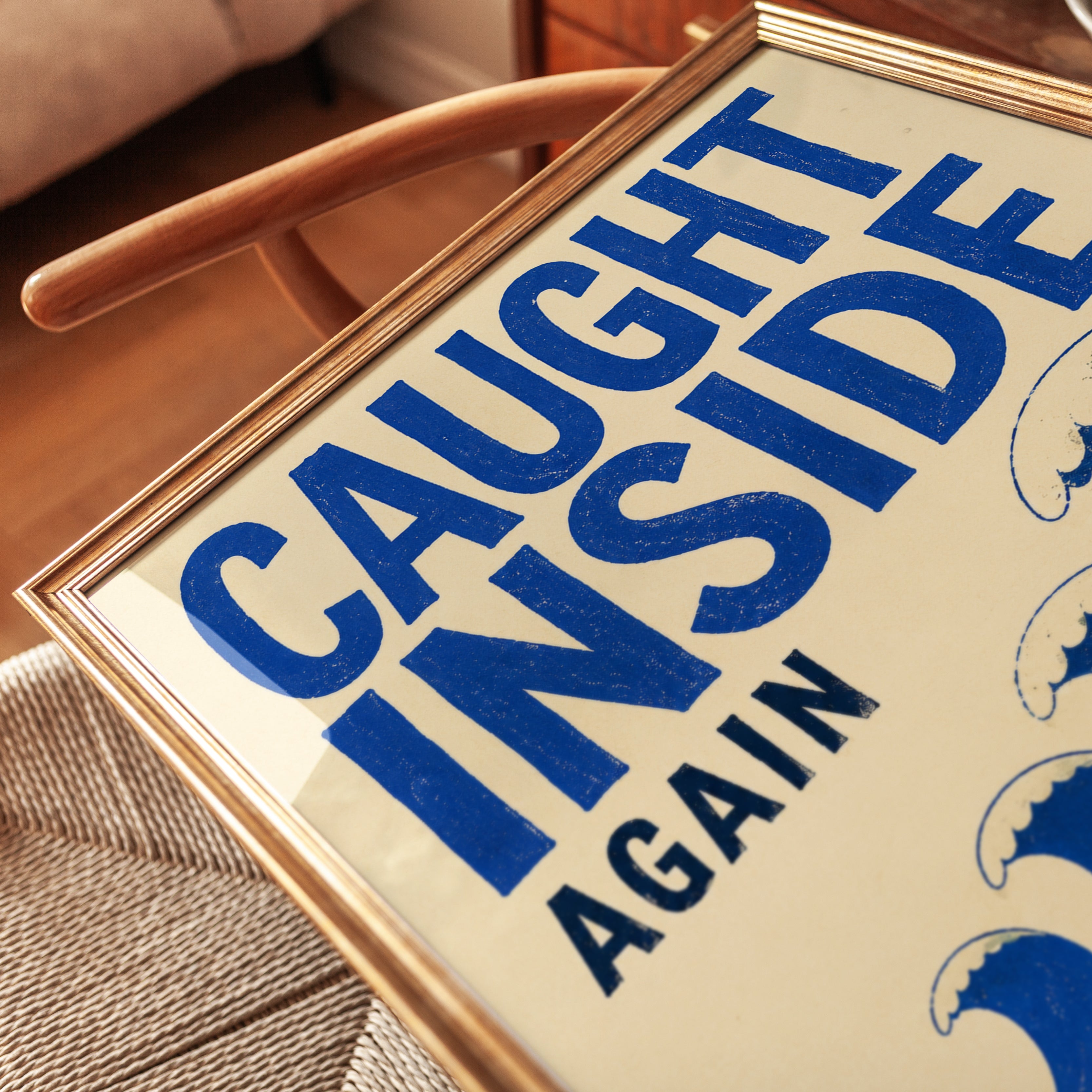 Surf Wall Art – Caught Inside Again Print - detail