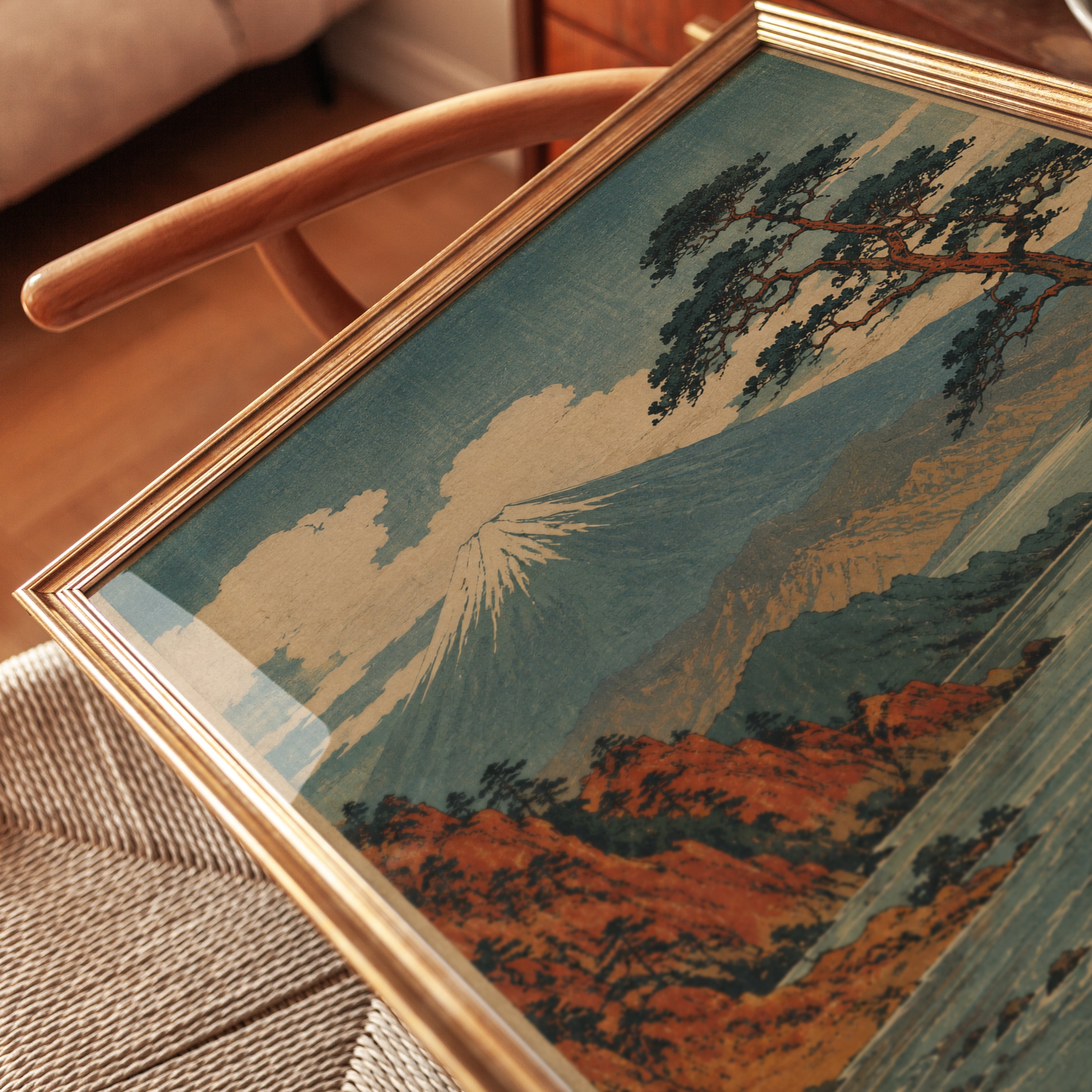 Mount Fuji Wall Art – Japanese Landscape Print - detail