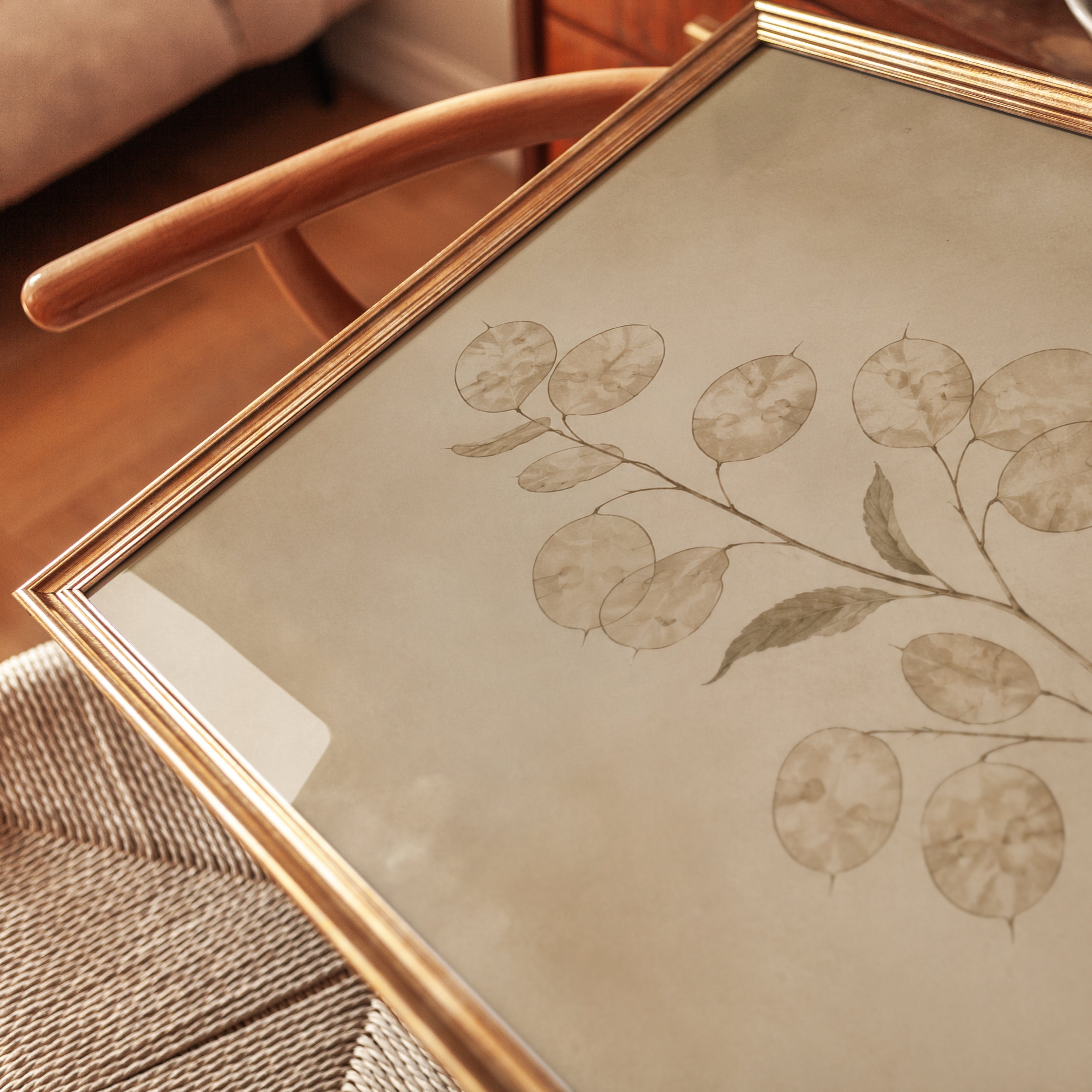 Botanical Eucalyptus Print — Pressed Plant Illustration - detail