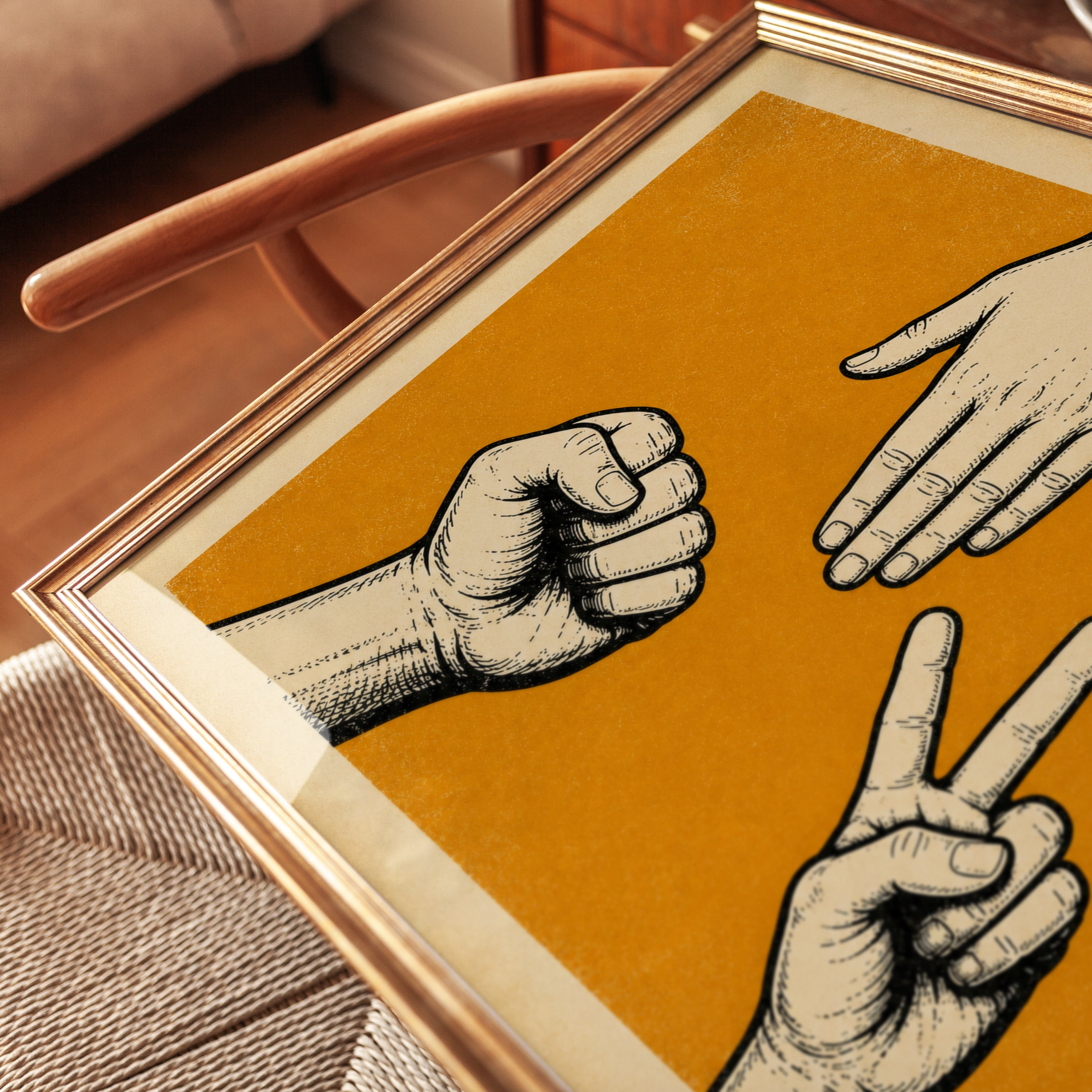 Rock Paper Scissors Poster - detail