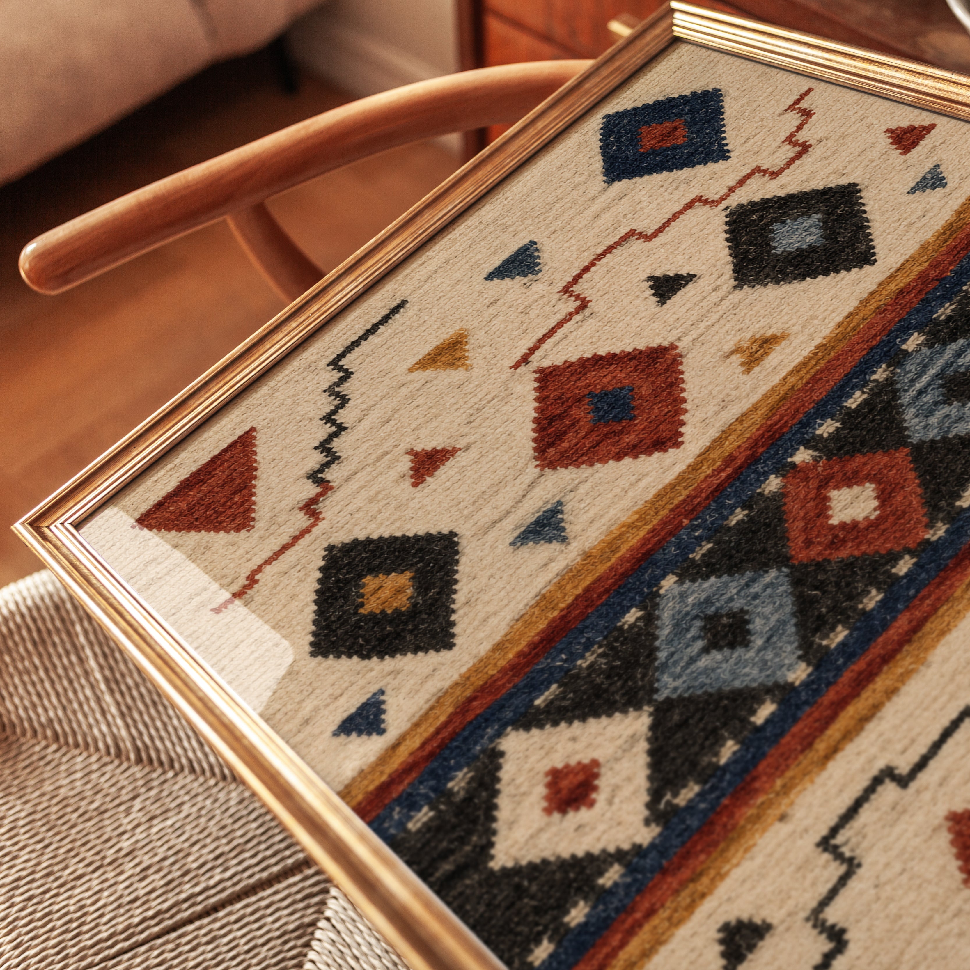 Southwestern Wall Art – Tribal Pattern Print - detail