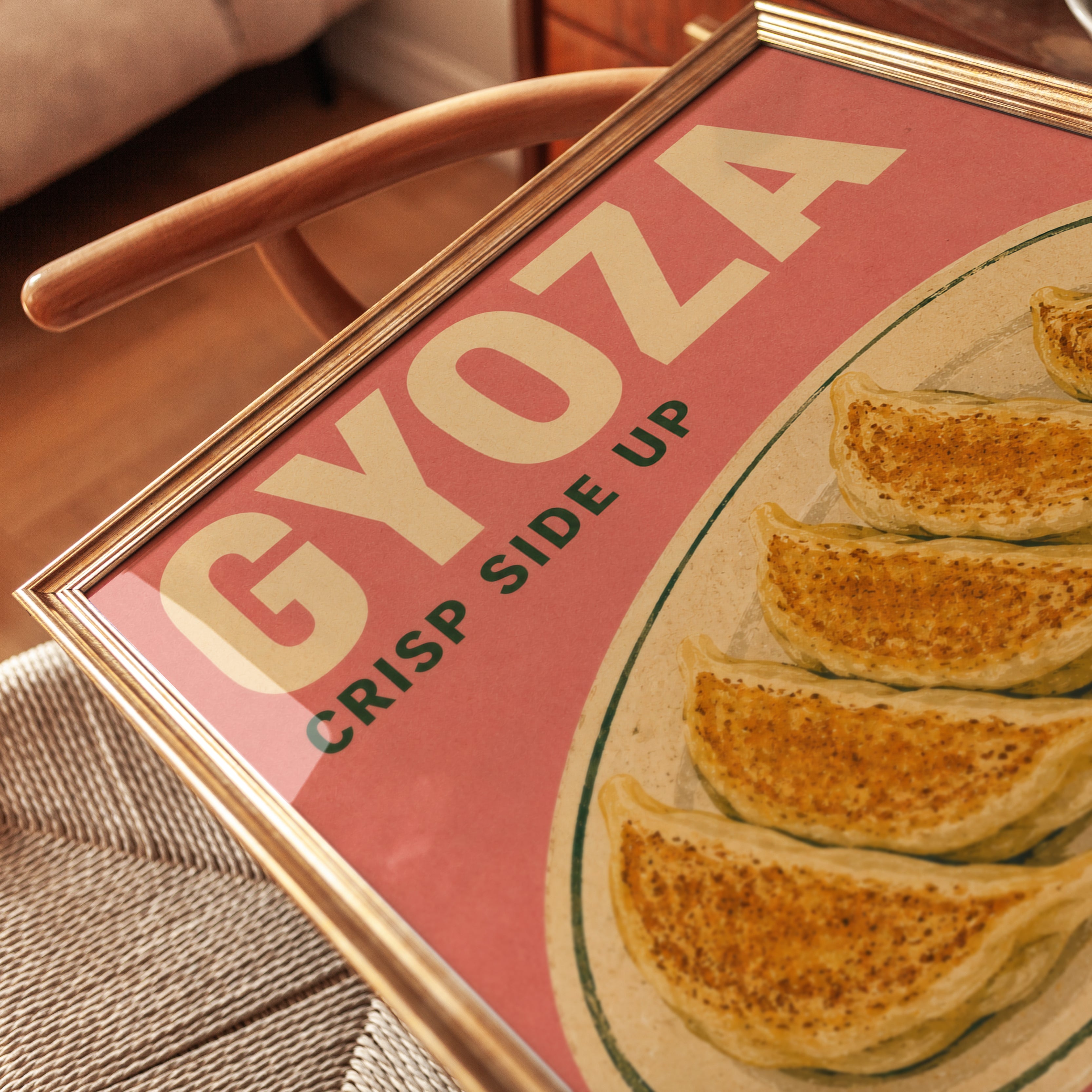 Kitchen Wall Art – Gyoza Print - detail