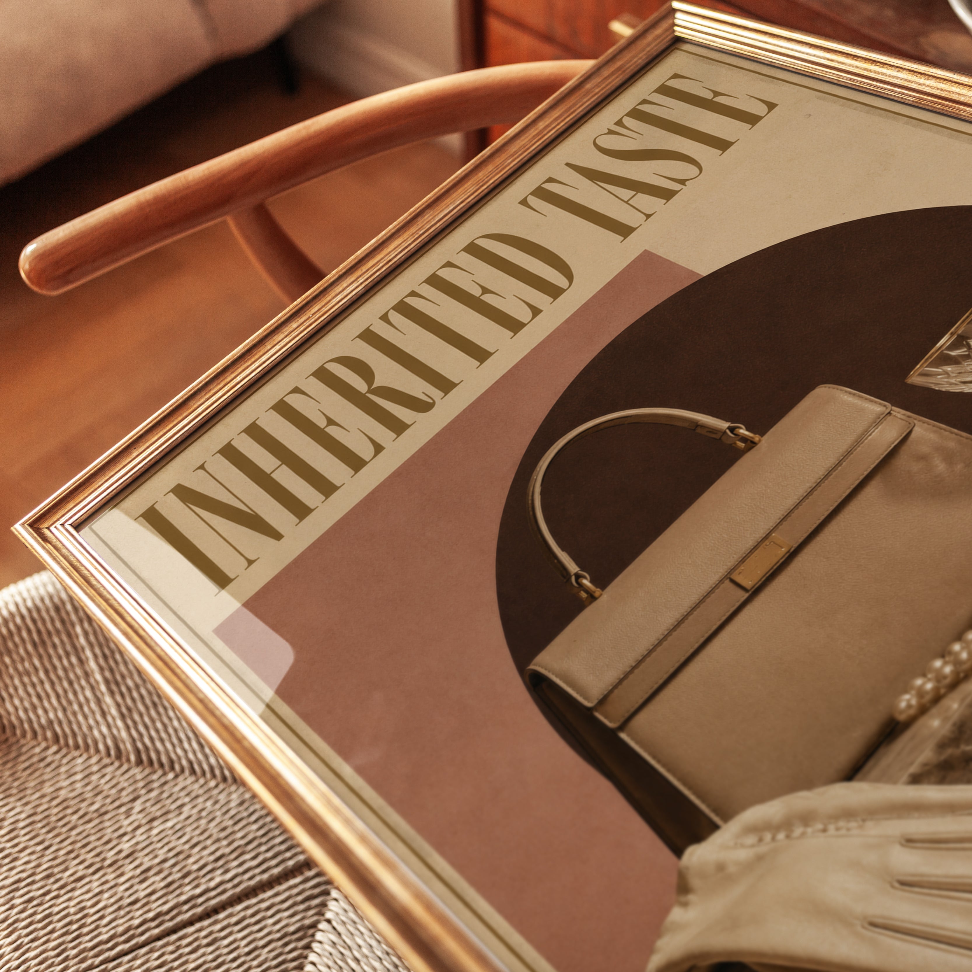 Inherited Taste Vintage Fashion Poster: Retro Luxury Still Life - detail