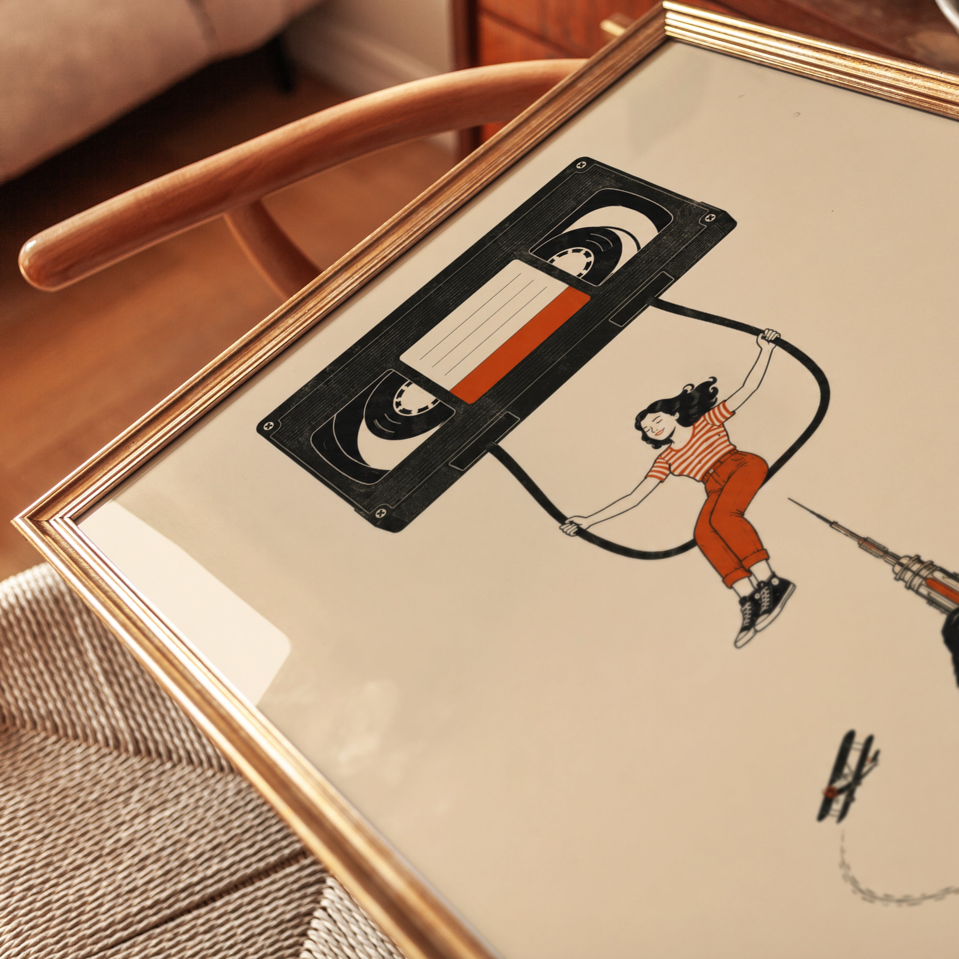 Retro Music Art Print - detail