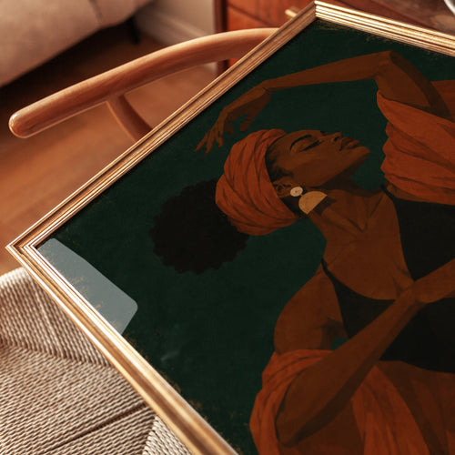 African Woman Portrait Print - detail