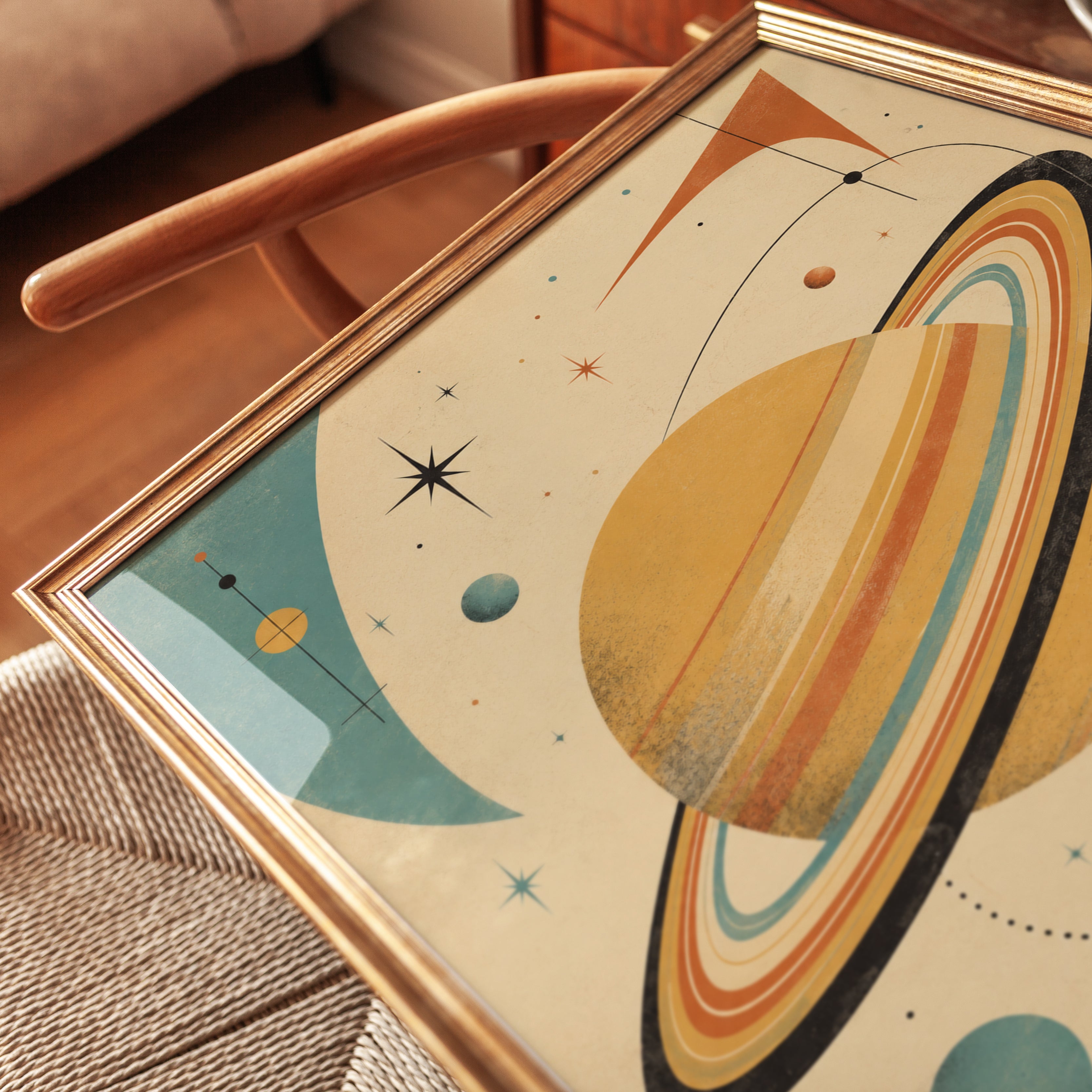 Retro Space Wall Art - detail
