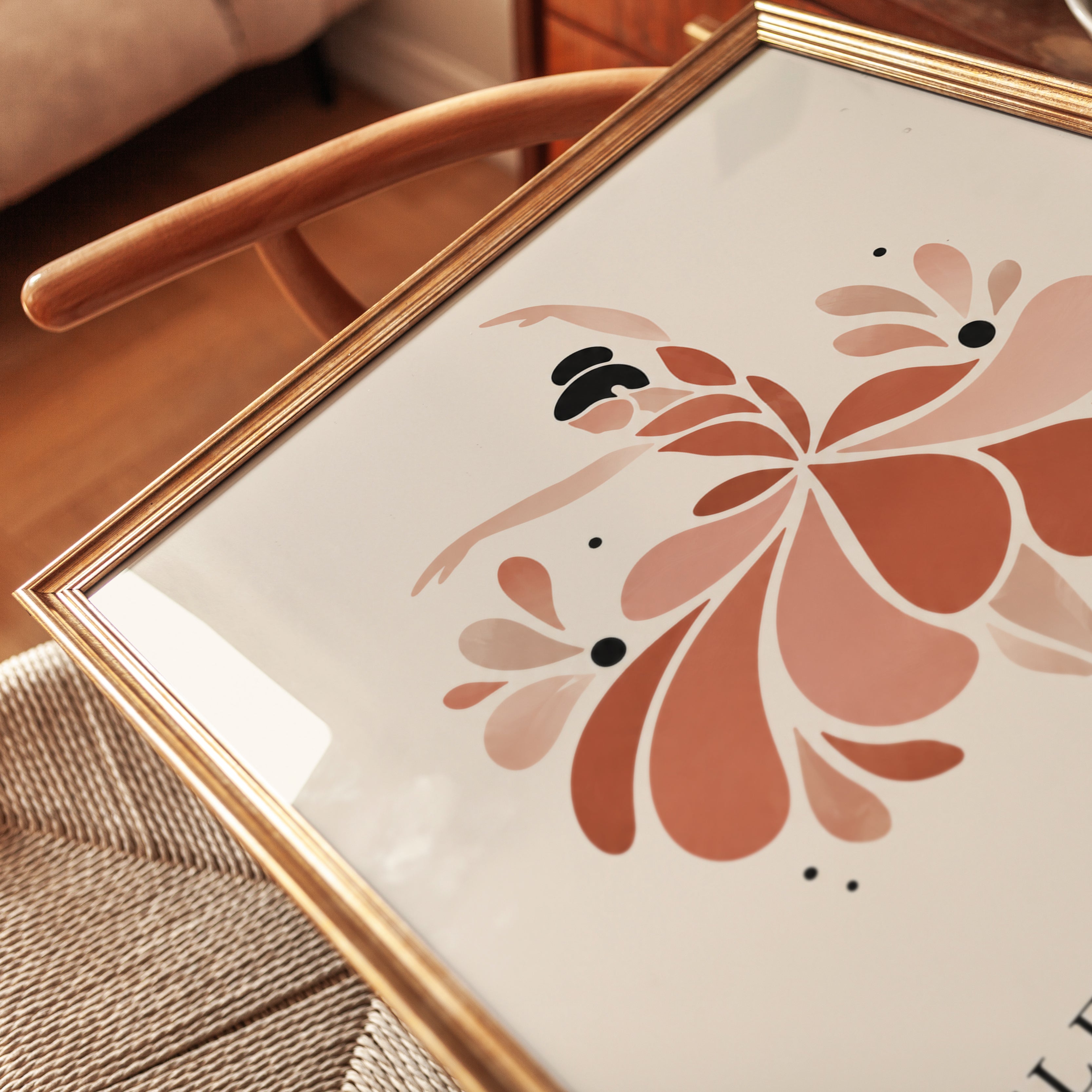 Ballerina Floral Wall Art - detail