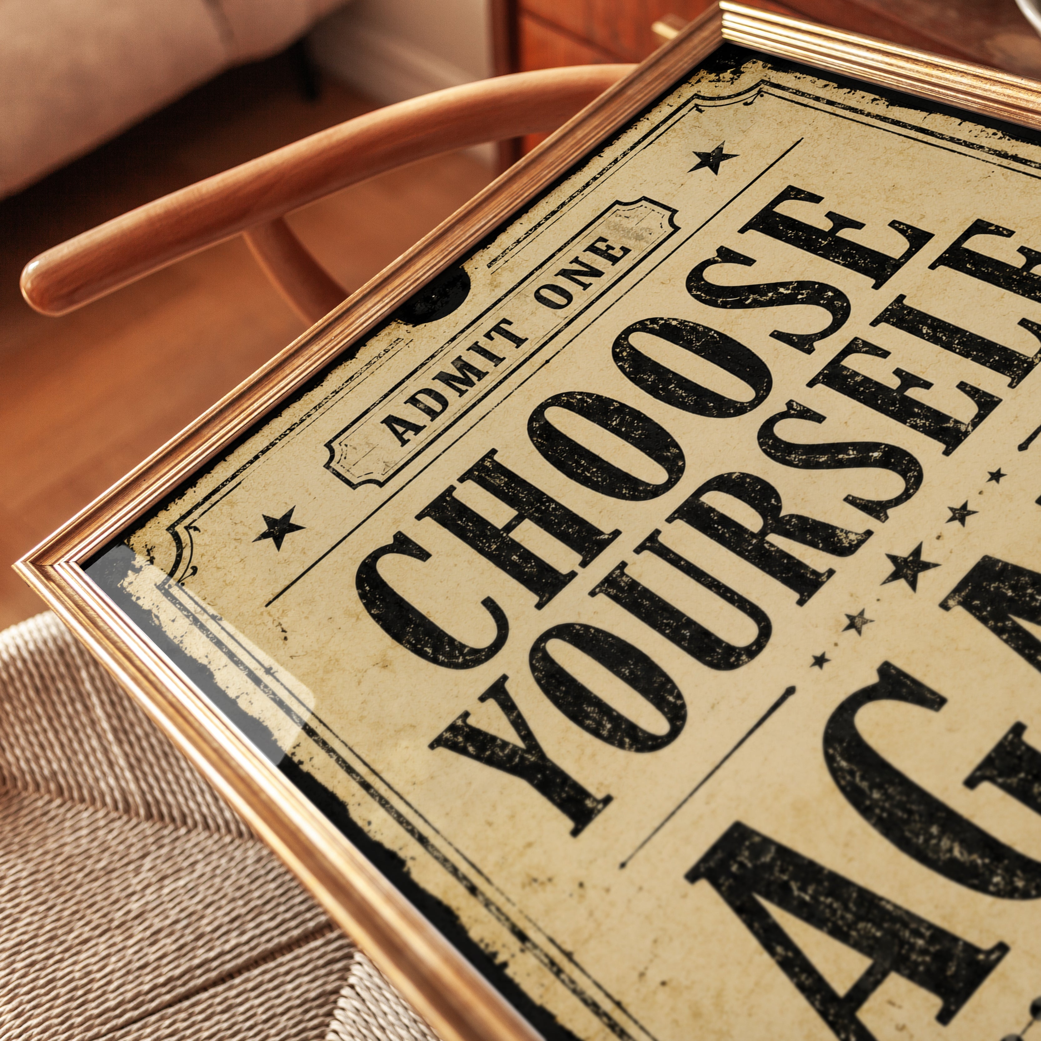 Vintage Motivational Poster - detail