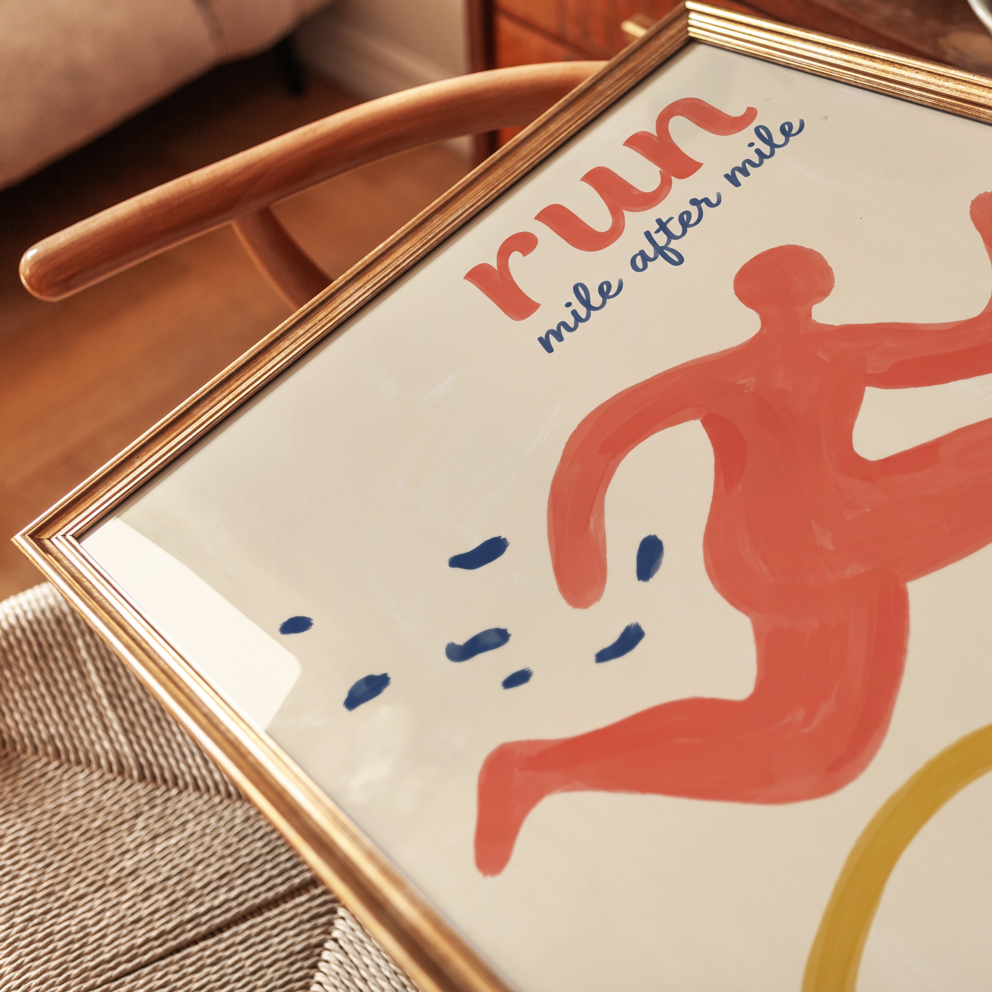 Motivational Running Print: Abstract Runner - detail