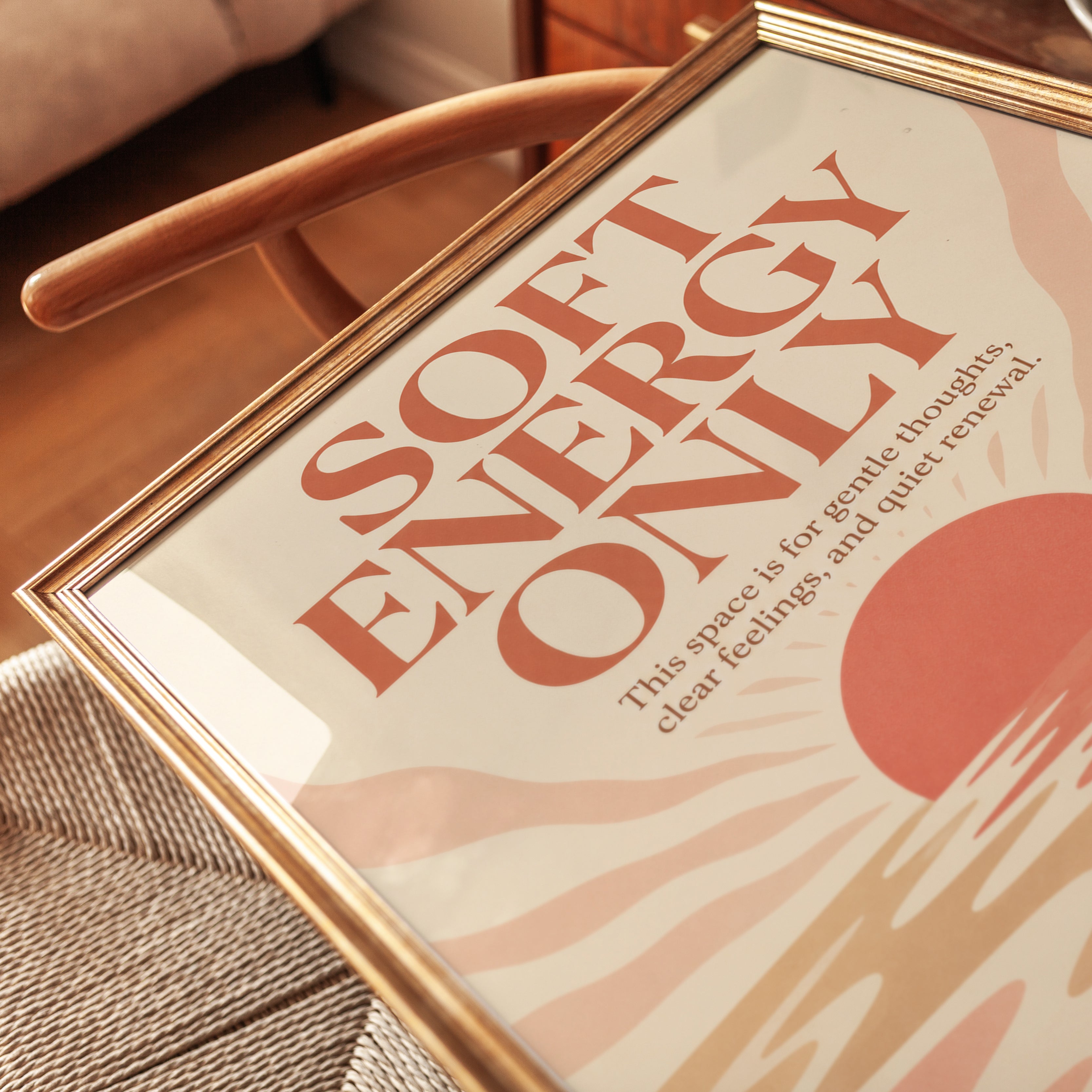 Mindfulness Wall Art – Soft Energy Print - detail
